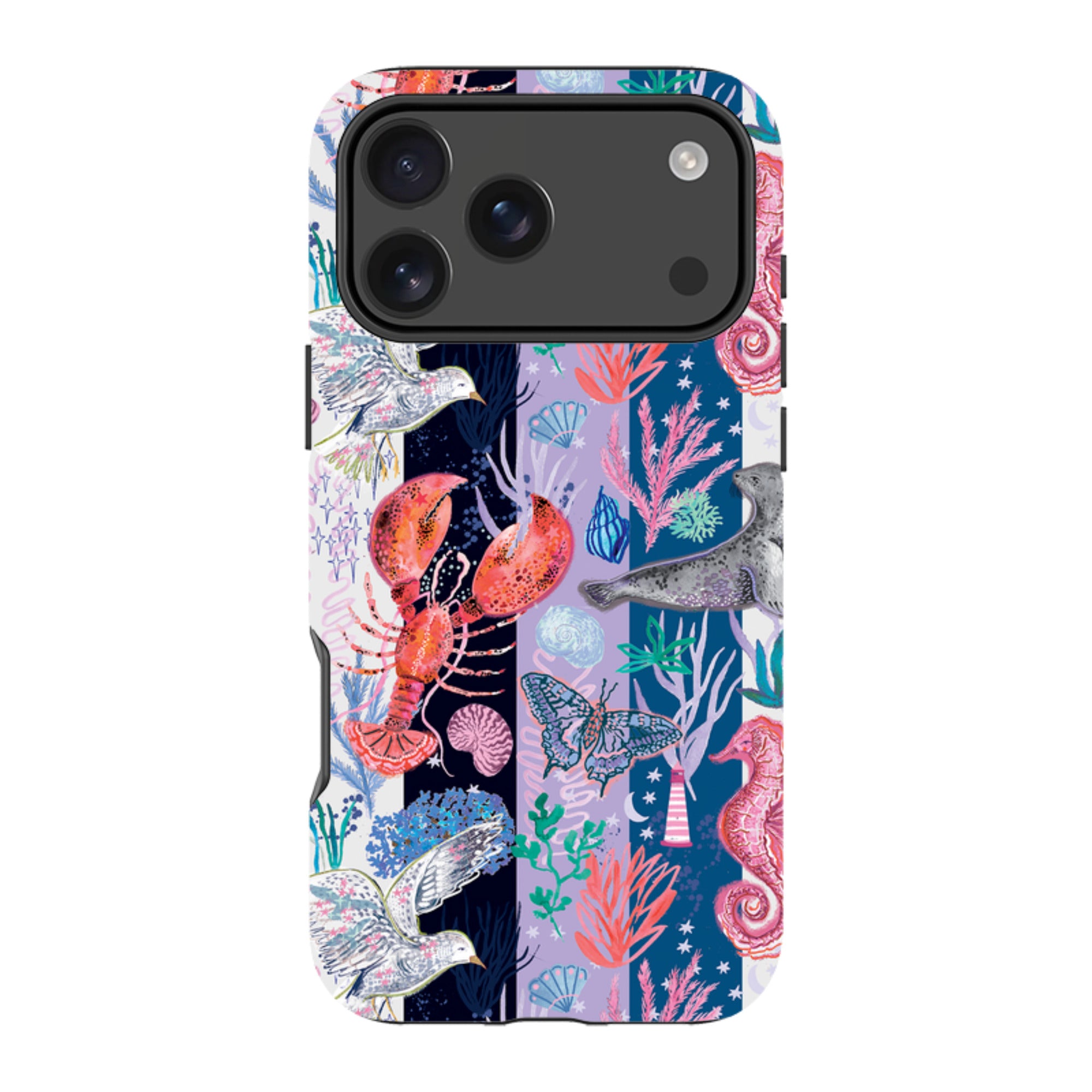 iPhone MagSafe Tough Case - Coastal Calling Stripe II By Emma Frances Grant