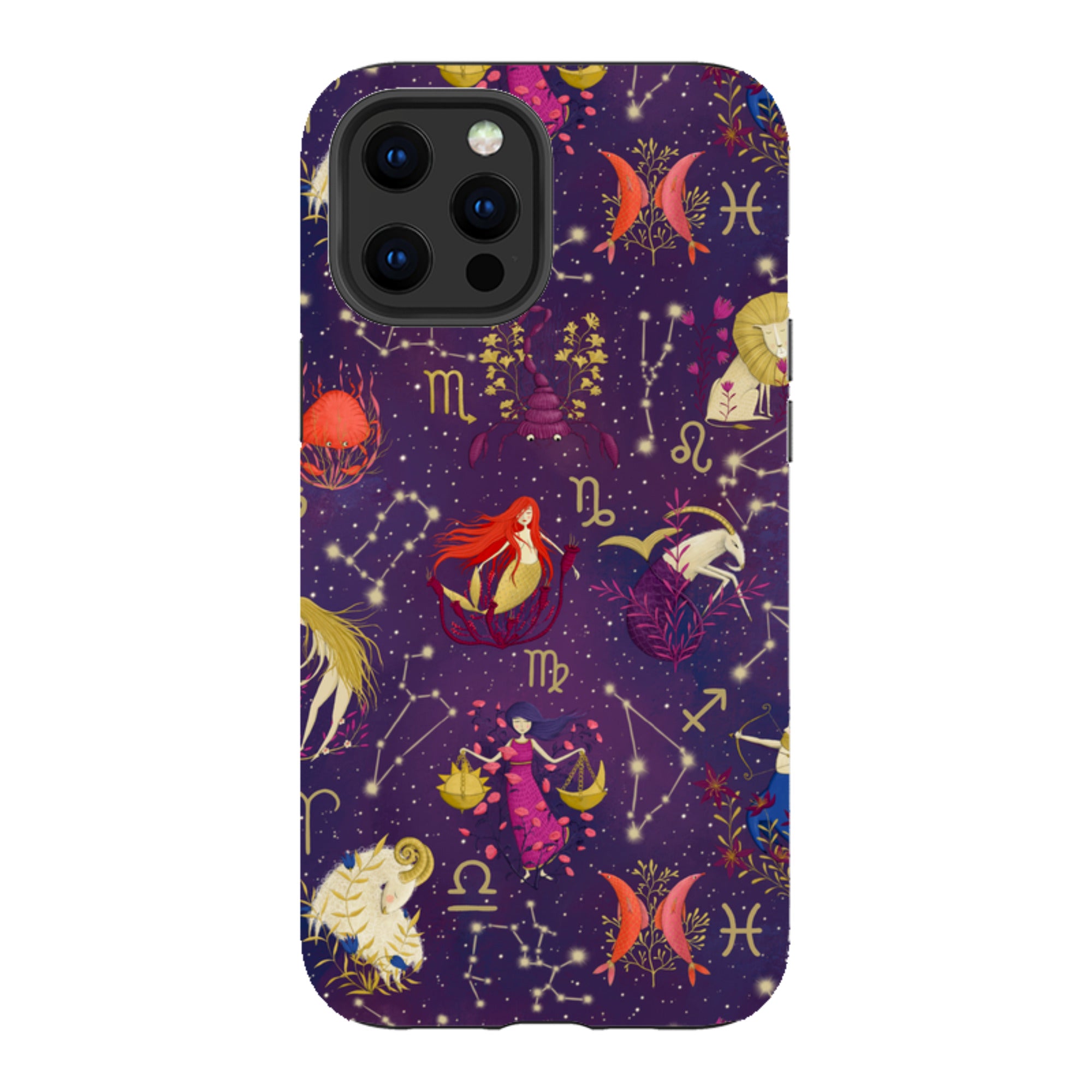 iPhone Tough Case - Zodiac Pattern By Maja Lindberg