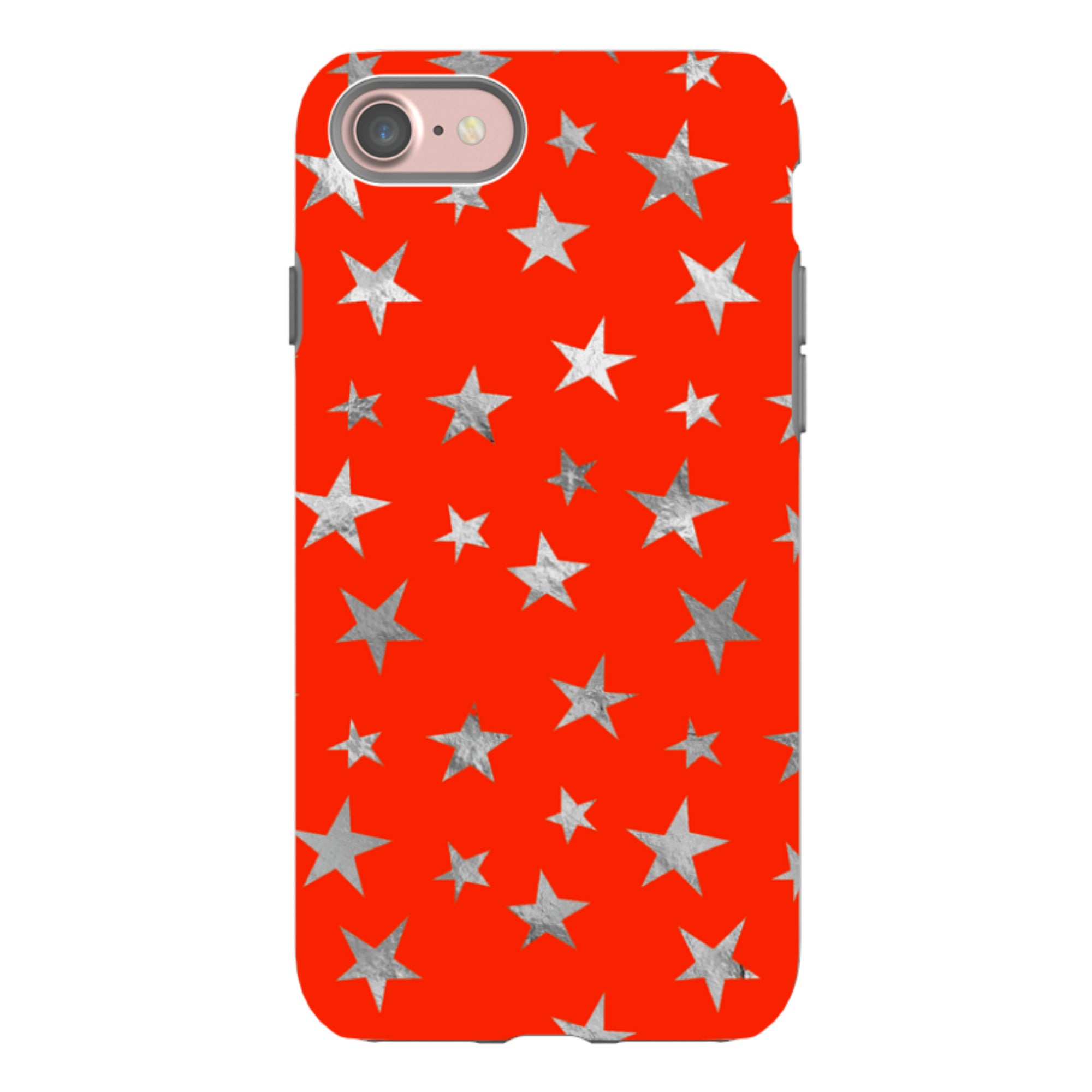 iPhone Tough Case - Red and Silver Stars