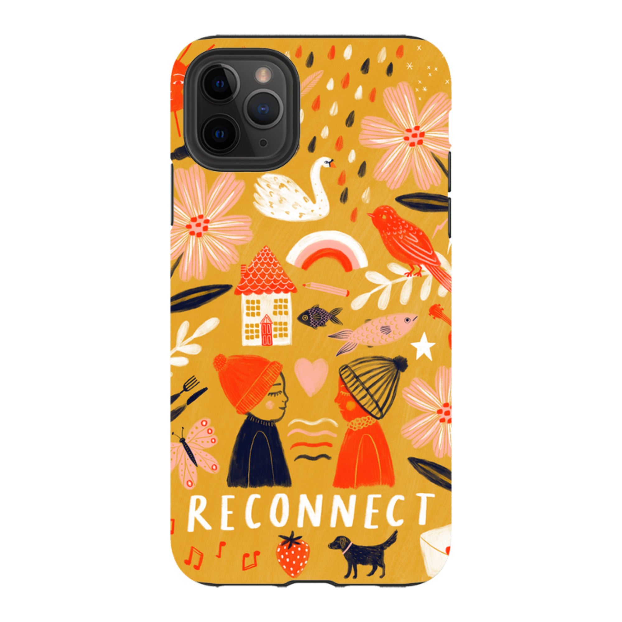 iPhone Tough Case - Reconnect Yellow By Lee Foster Wilson