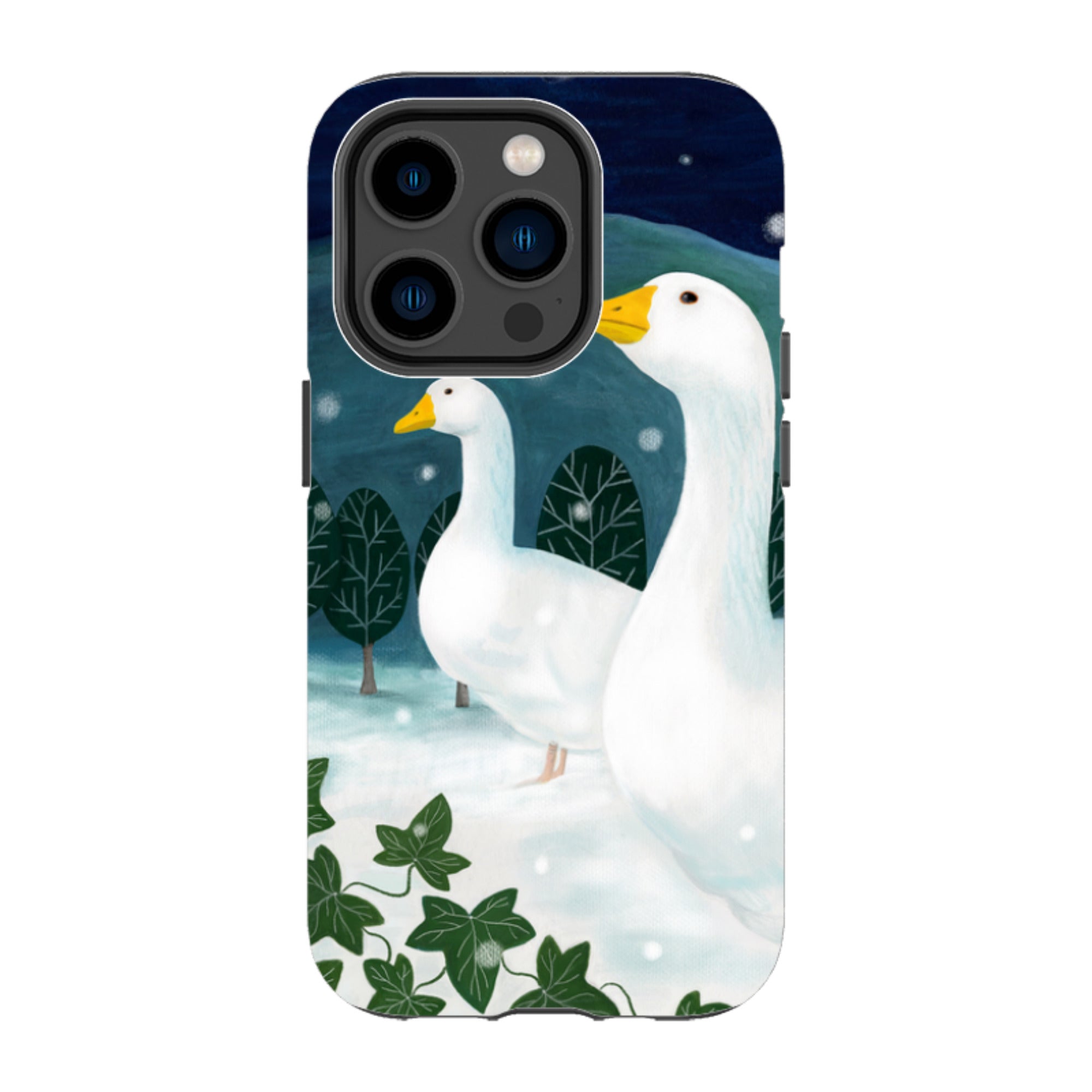 iPhone Tough Case - Winter Geese By Bex Parkin
