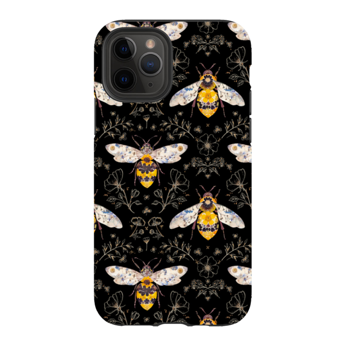 iPhone Tough Case - Midnight Bumble Bee Multi By Helen Ahpornsiri
