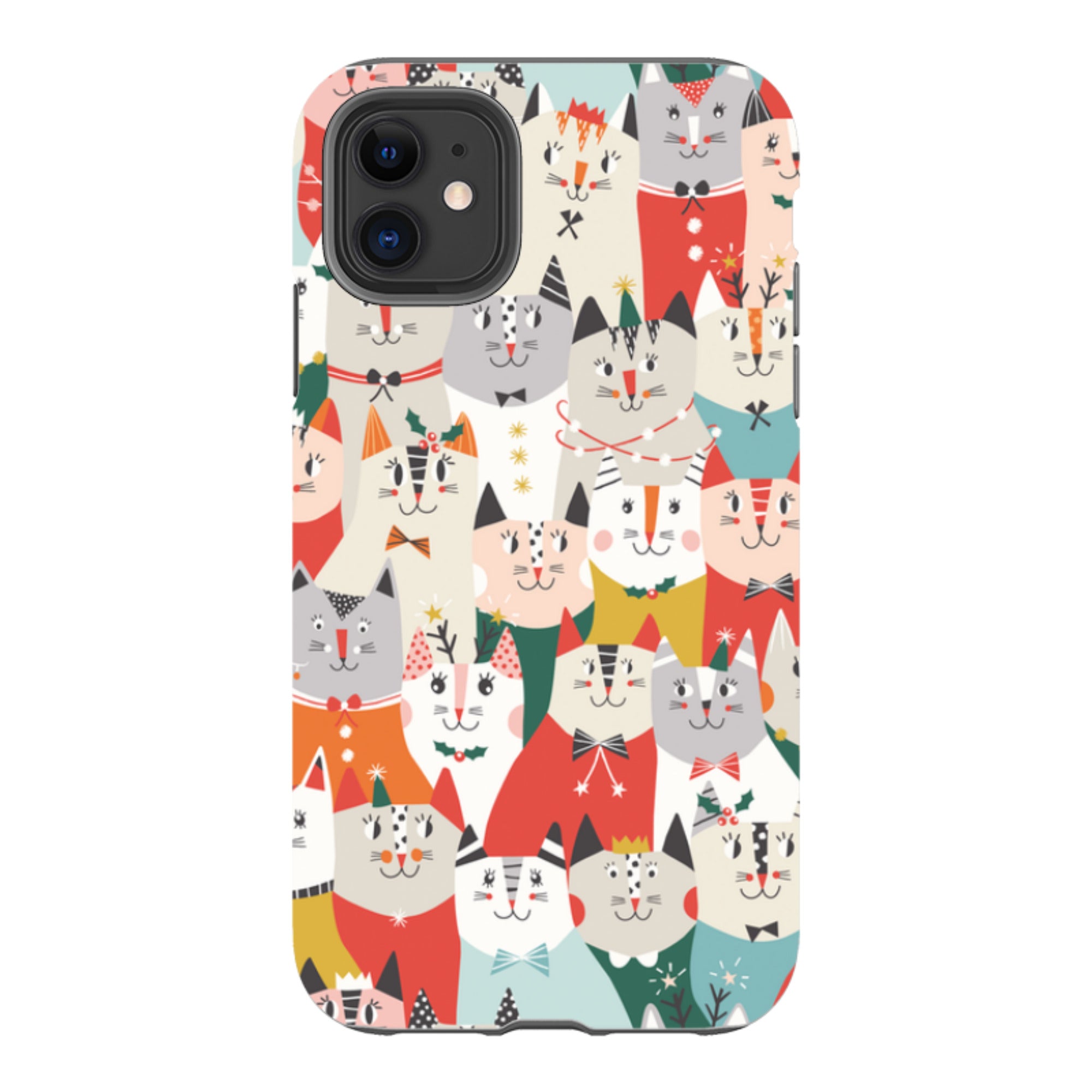 iPhone Tough Case - Christmas Cats By Ali Brookes