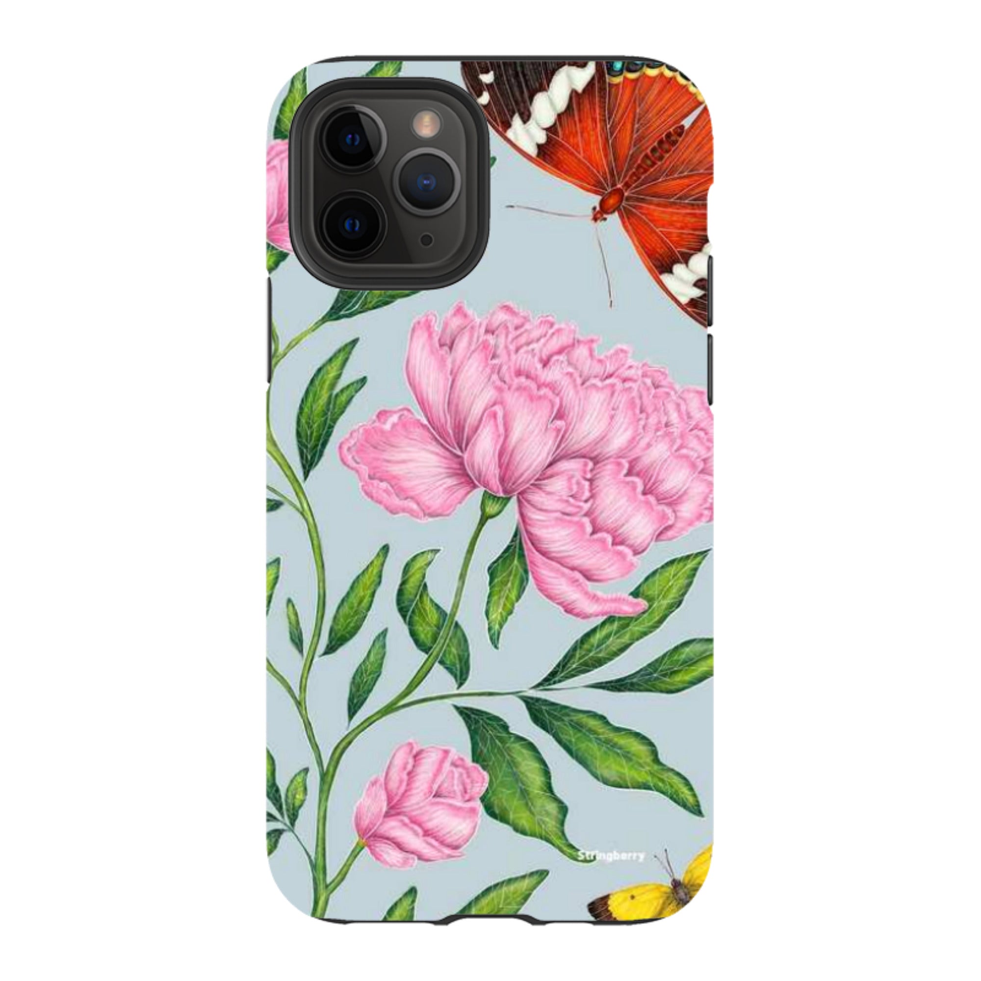 iPhone Tough Case - Butterflies And Peonies By Catherine Rowe