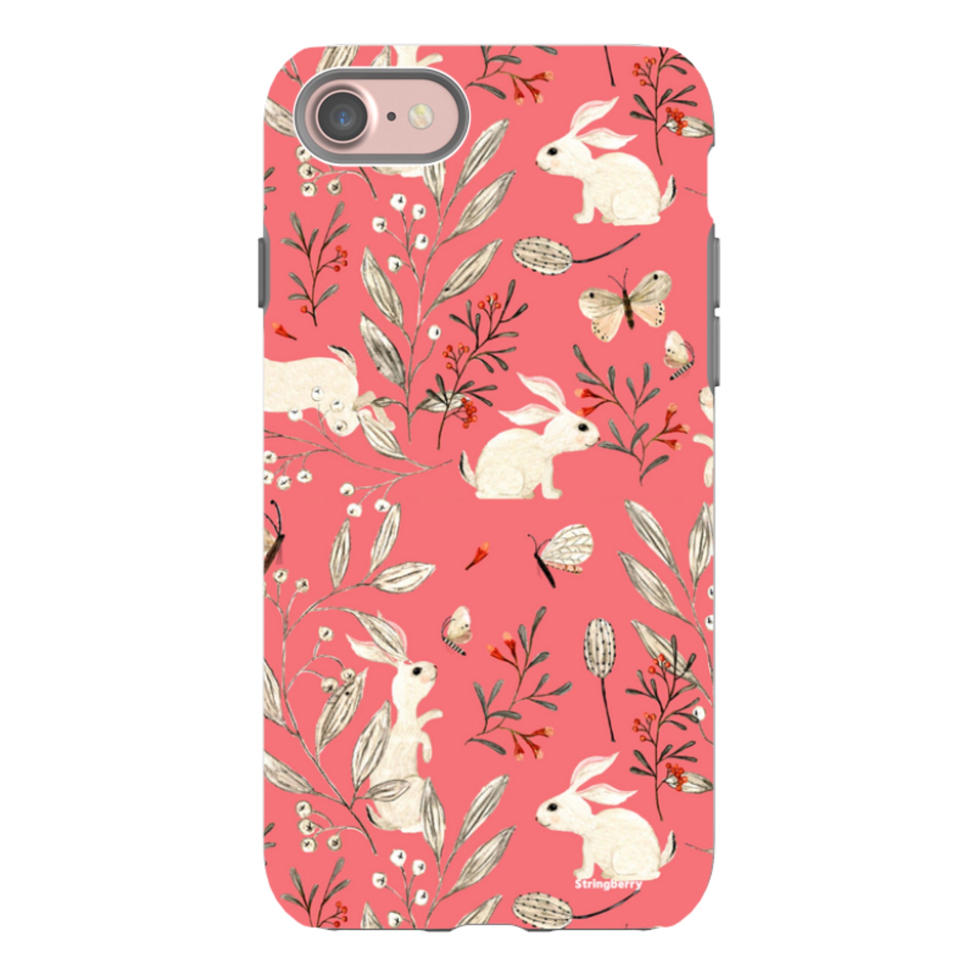 iPhone Tough Case - Bunnies Raspberries By Katherine Quinn