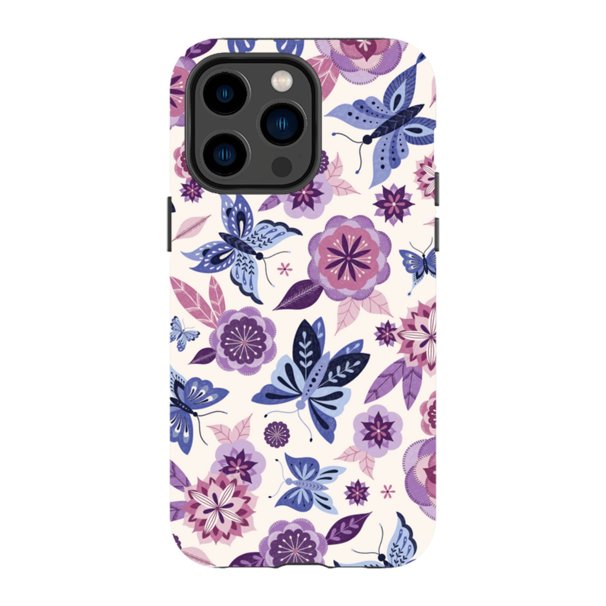 iPhone MagSafe Tough Case -  Butterfly Blooms Ivory By Jenny Zemanek