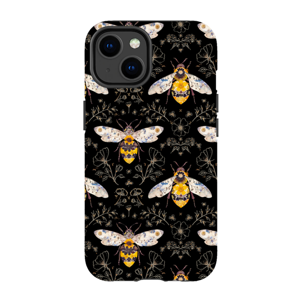 iPhone Tough Case - Midnight Bumble Bee Multi By Helen Ahpornsiri