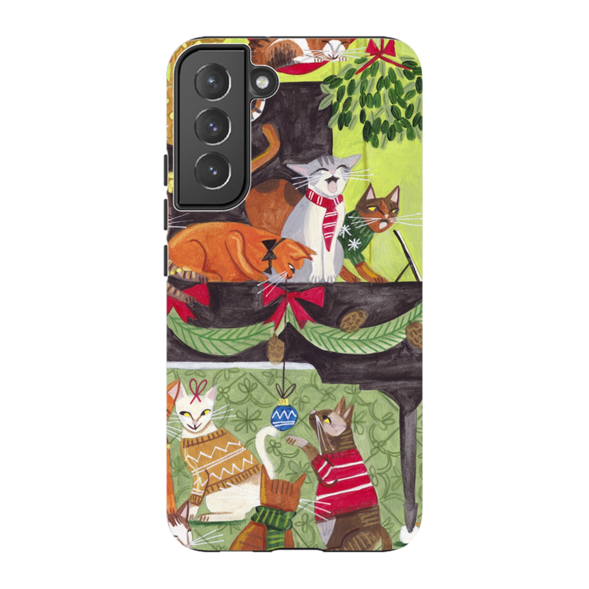 Samsung Tough Case - Christmas cats II By Caroline Bonne Muller