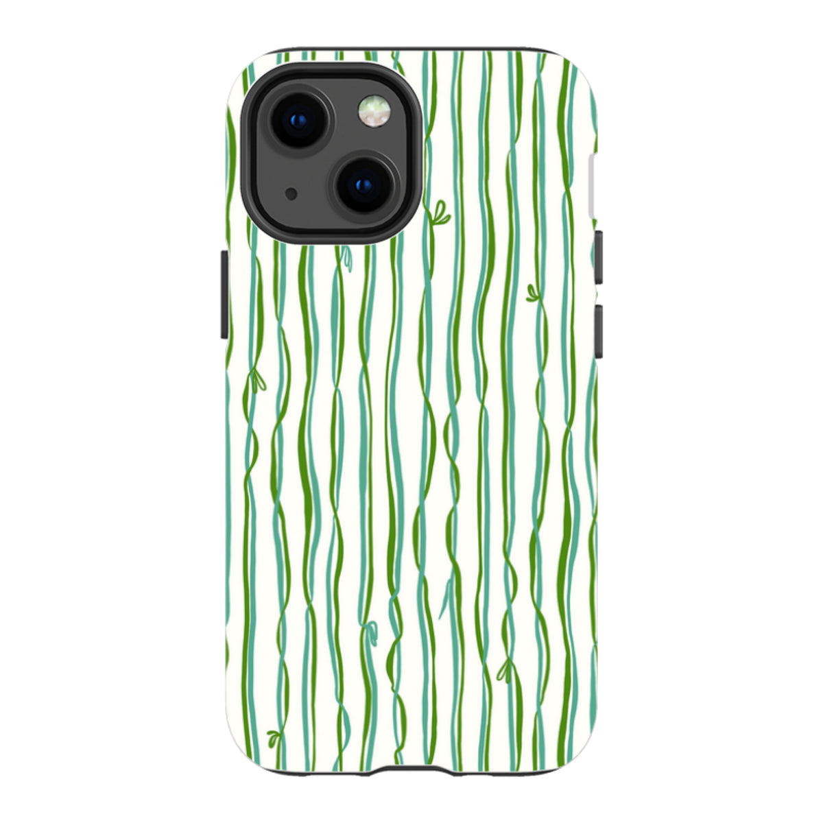 iPhone Tough Case - Ribbons blue and green By Katherine Quinn