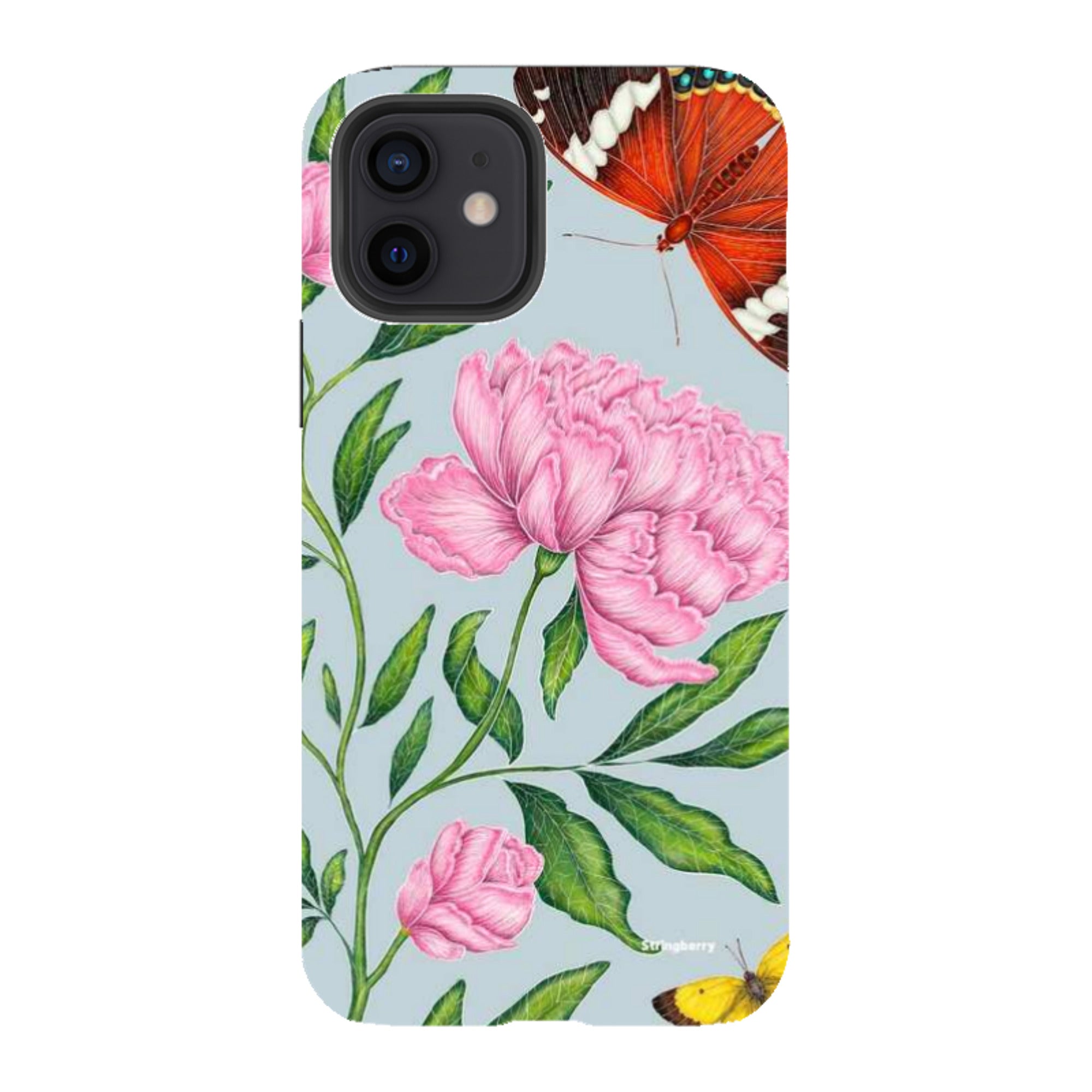 iPhone Tough Case - Butterflies And Peonies By Catherine Rowe