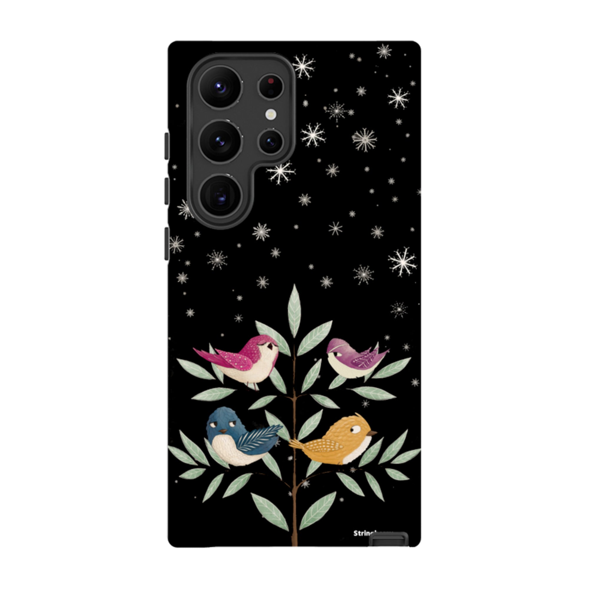 Samsung Tough Case - Garden Birds Black By Maja Lindberg