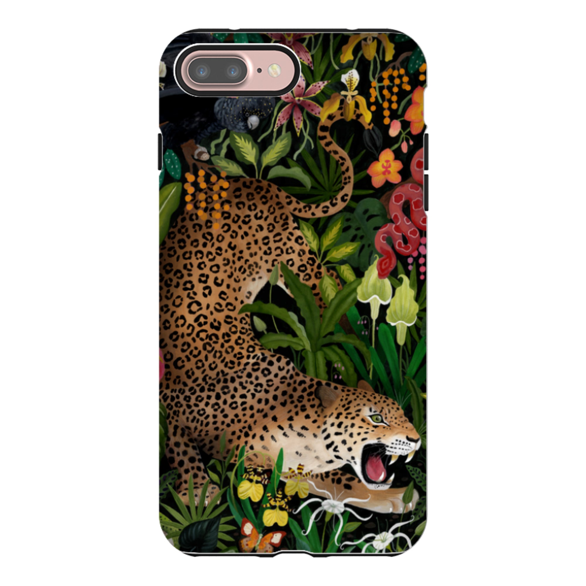iPhone Tough Case - Roaring Leopard By Bex Parkin