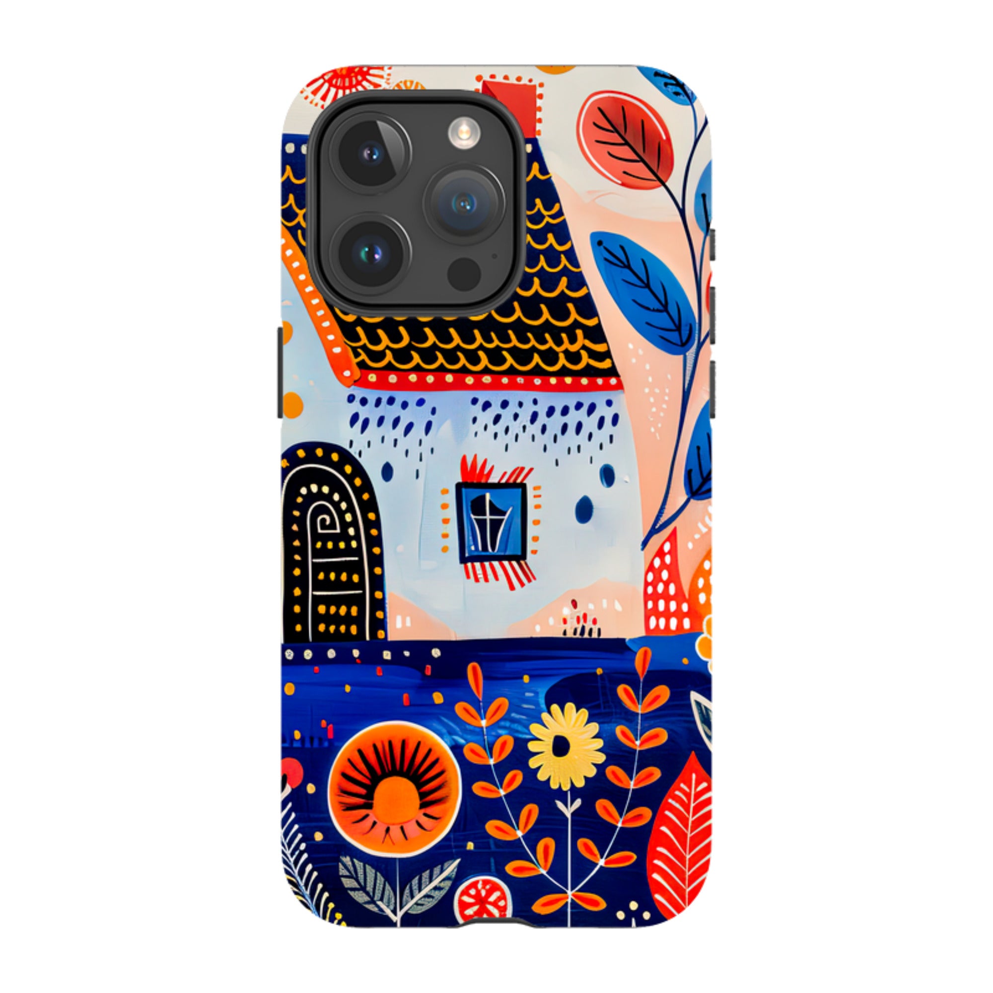 iPhone Case - Folk Art House VIII