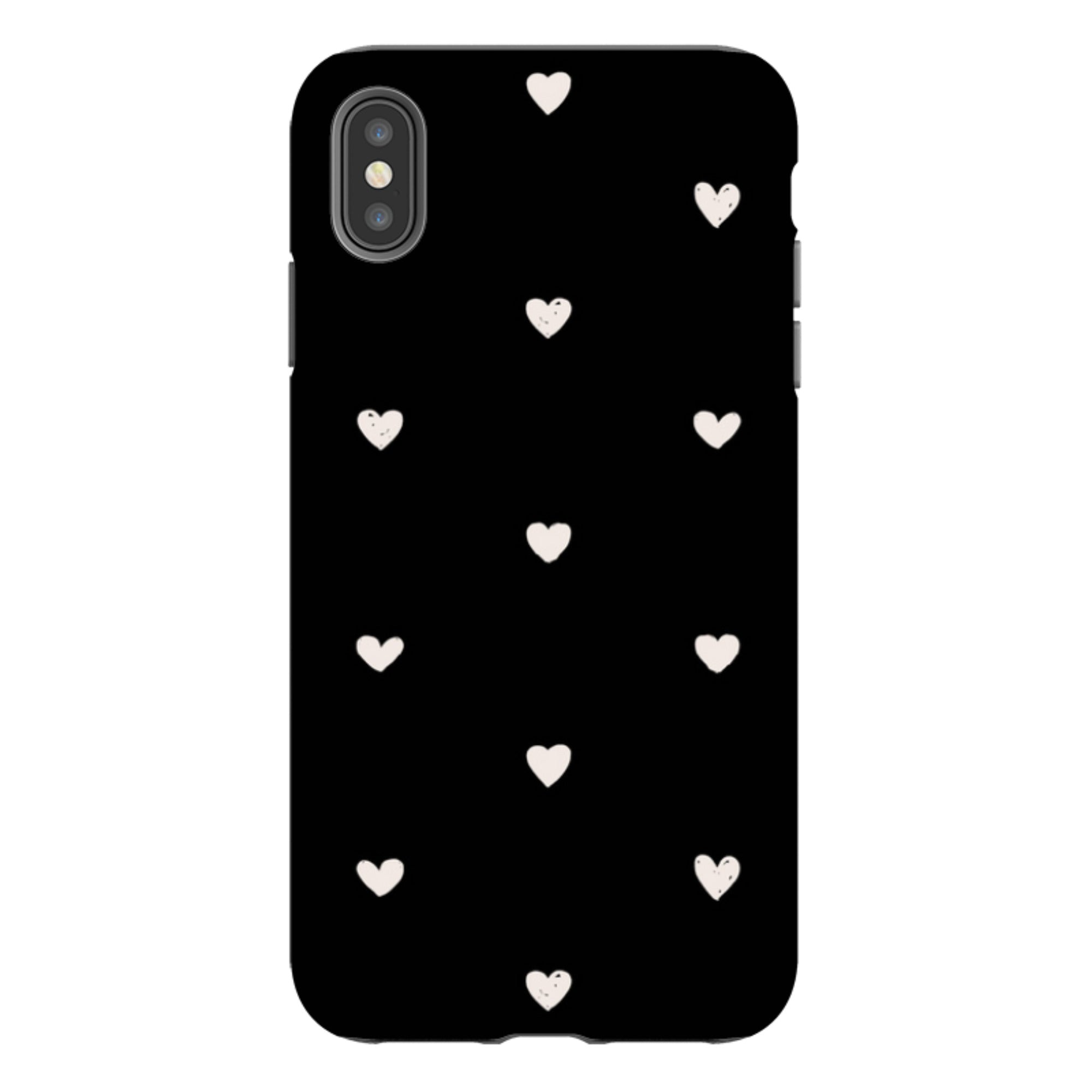 iPhone Tough Case - Hearts Black
