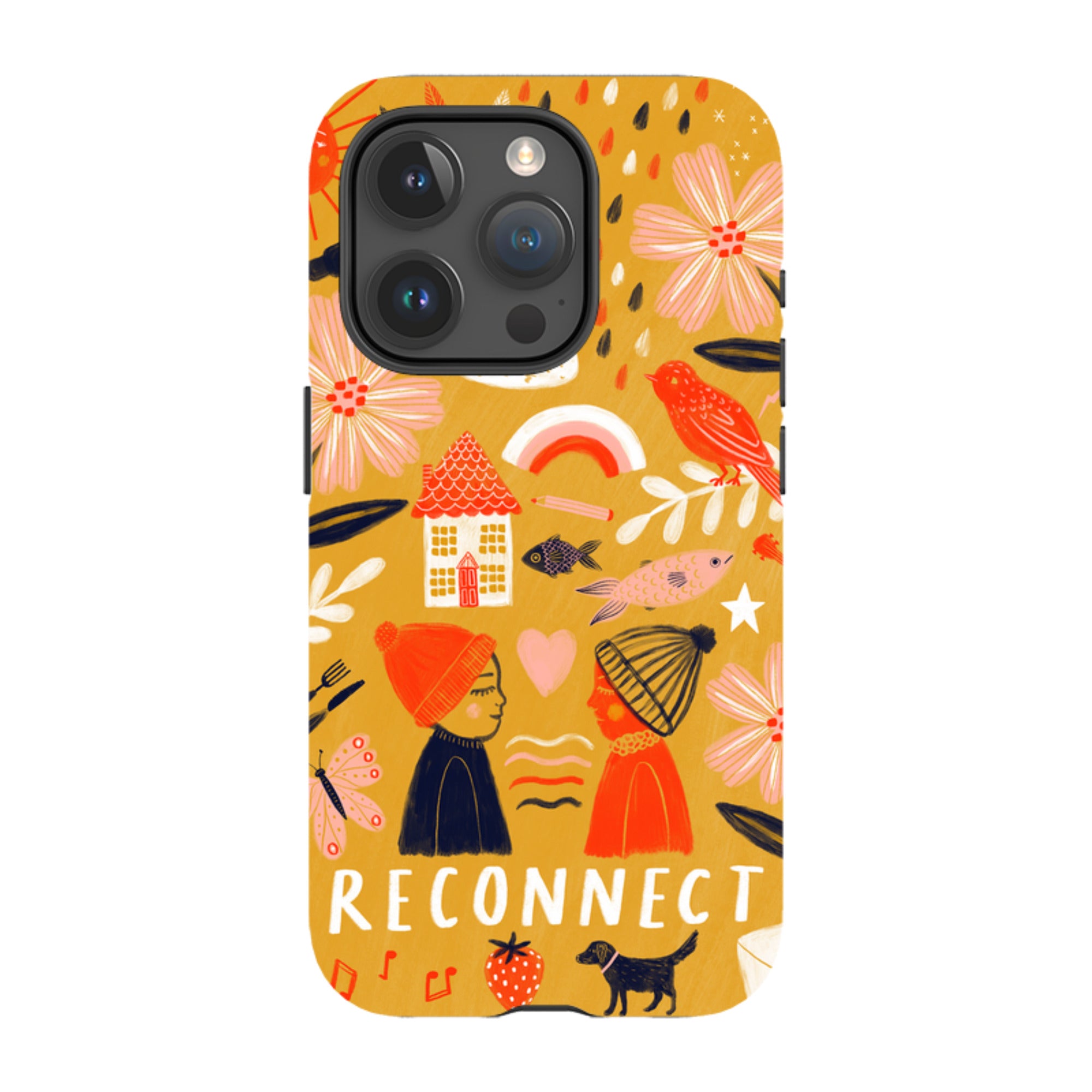 iPhone Tough Case - Reconnect Yellow By Lee Foster Wilson