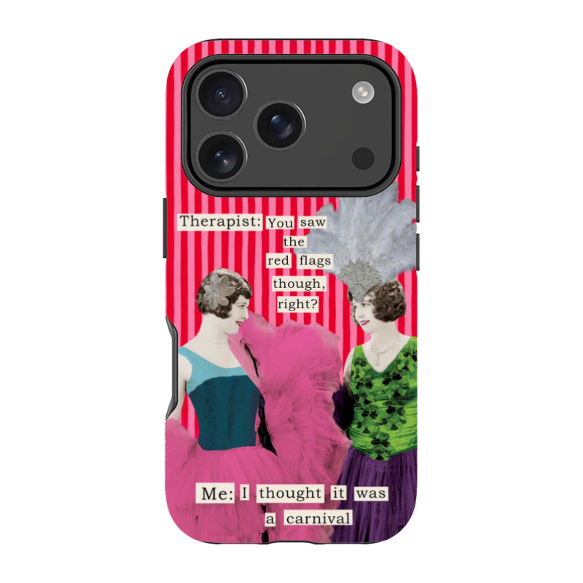 iPhone Tough Case - Therapist Red Flag By Clare Jordan
