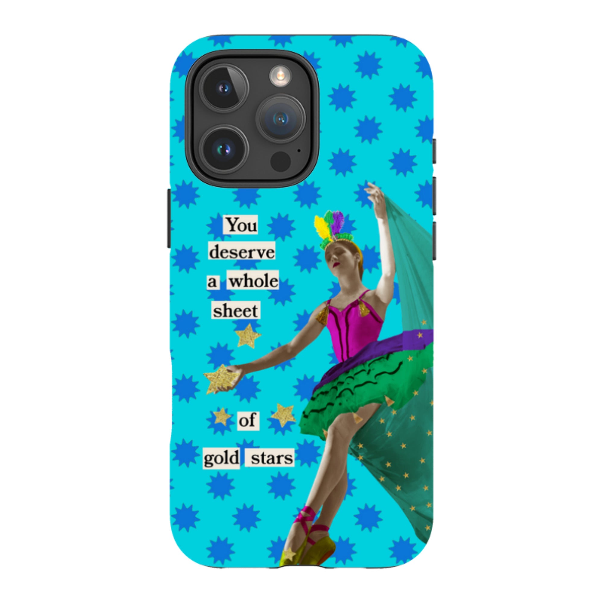 iPhone Tough Case - Gold Stars By Clare Jordan