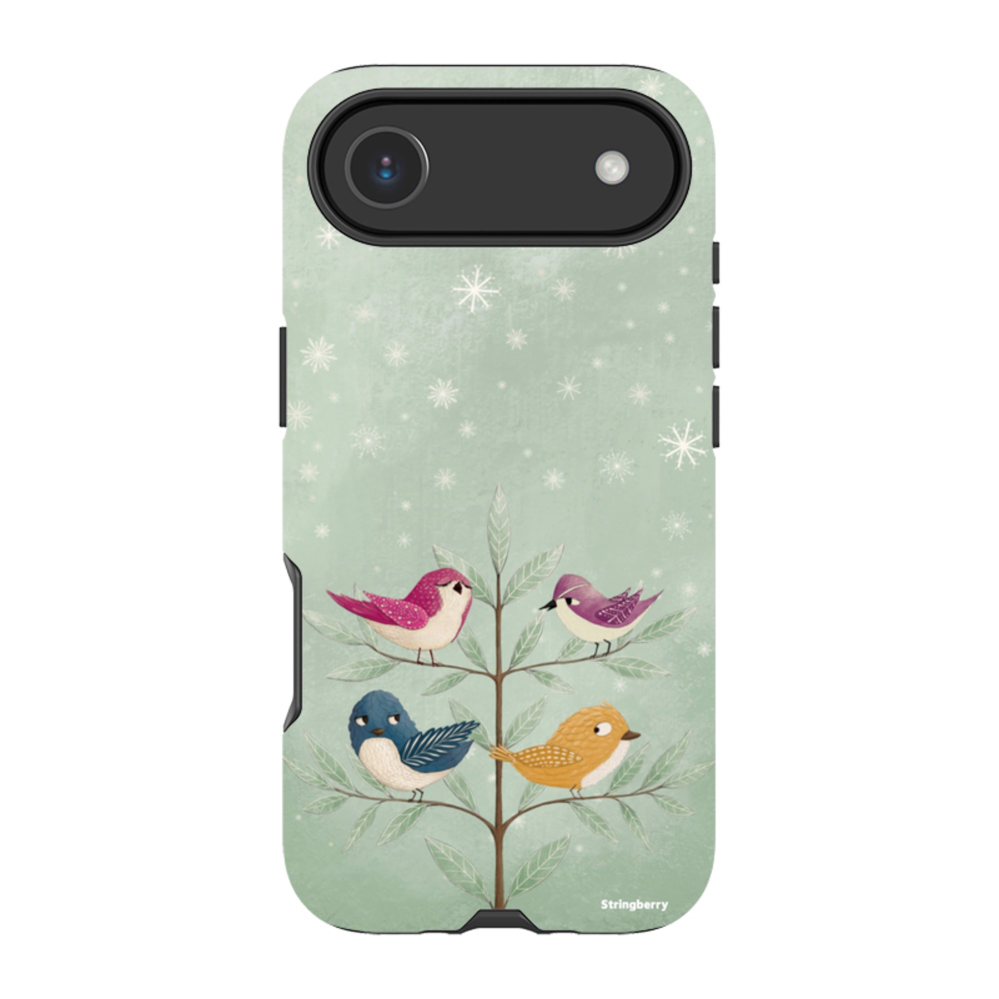 iPhone Tough Case - Garden Birds Aqua By Maja Lindberg