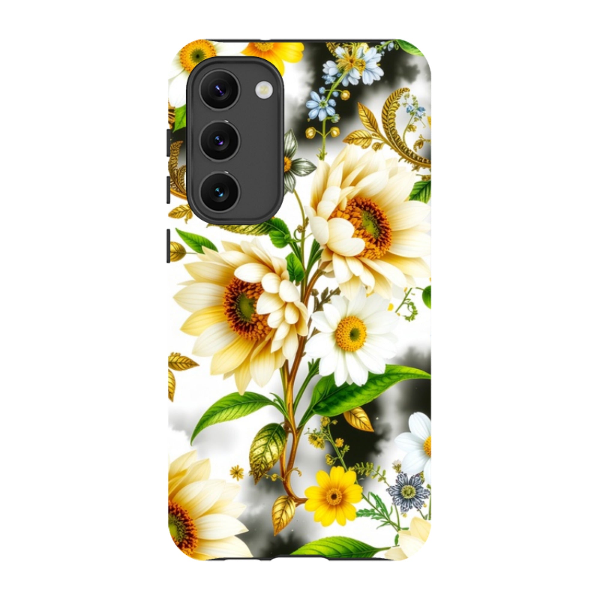 Samsung Tough  Case - Gold Flowers
