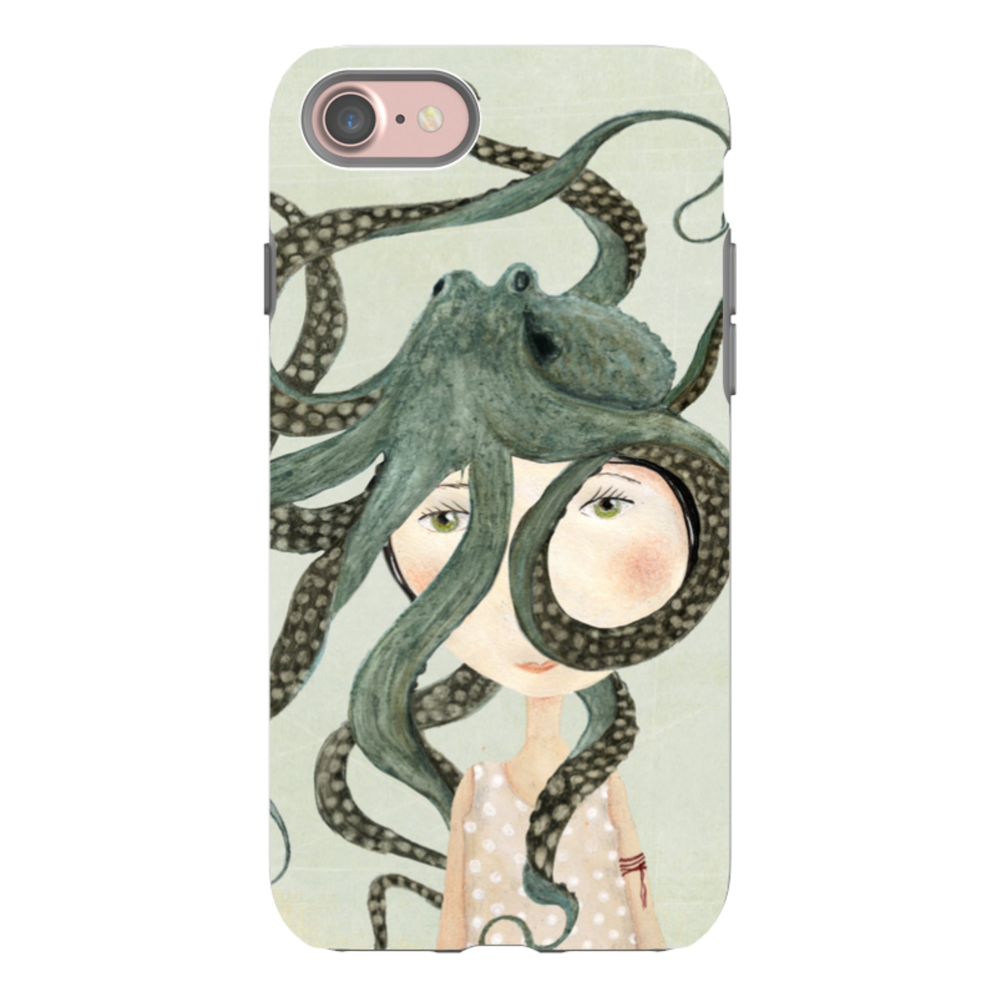 iPhone Tough Case - Octopus Girl By Katherine Quinn