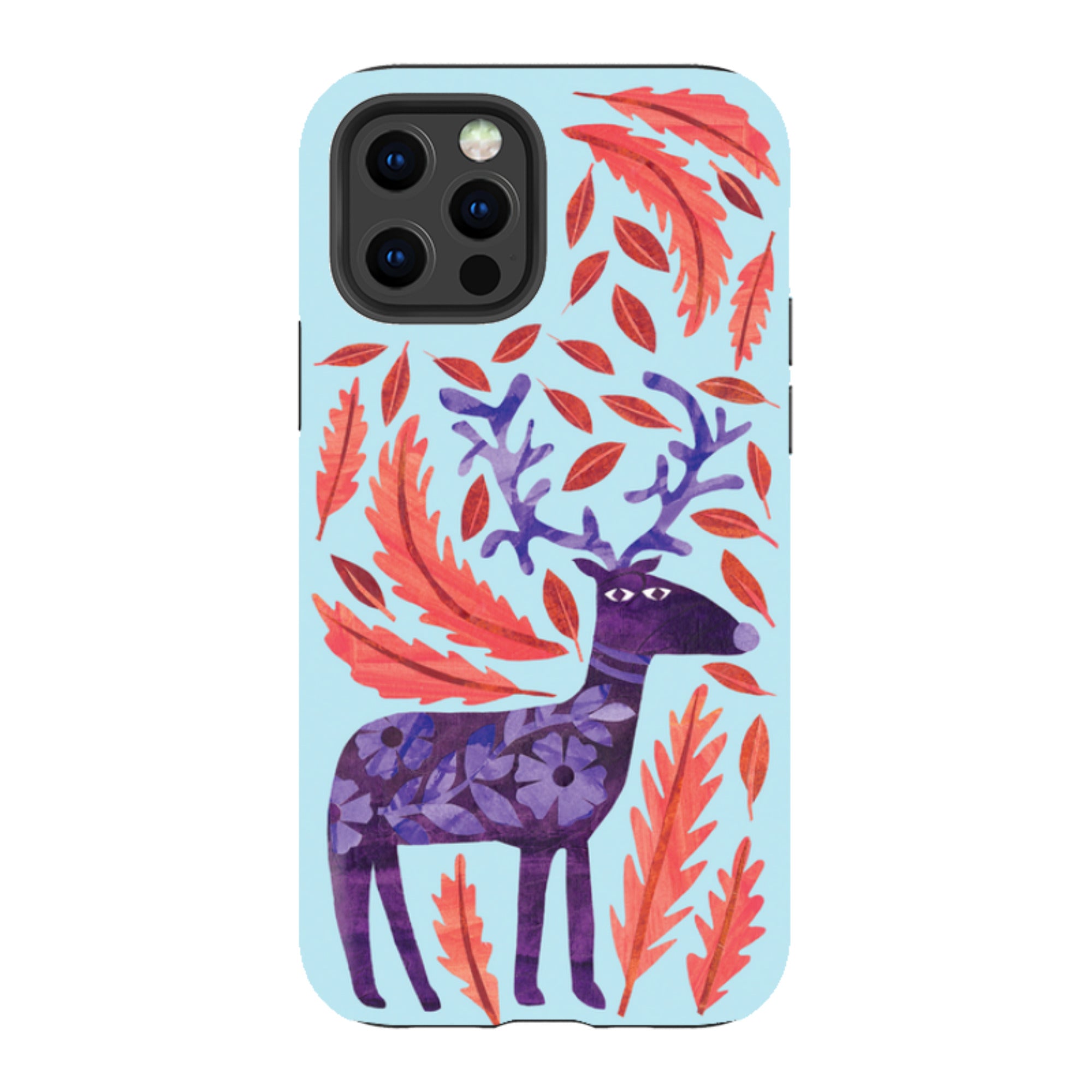 iPhone Tough Case - Purple Reindeer By Tracey English