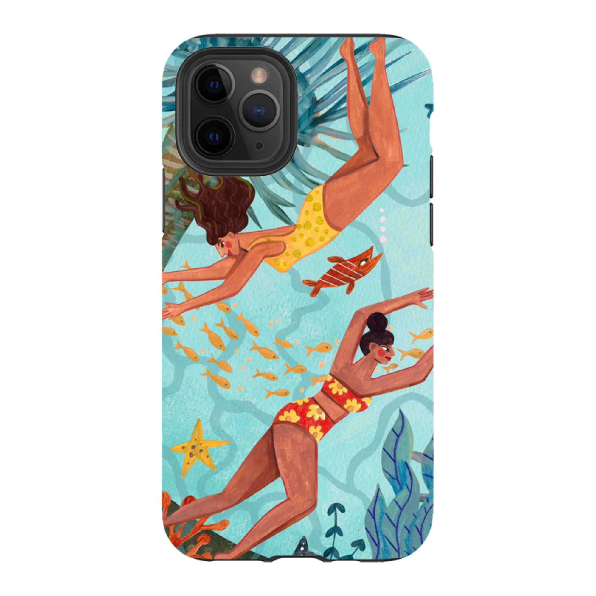 iPhone Tough Case - Swimming By Caroline Bonne Muller