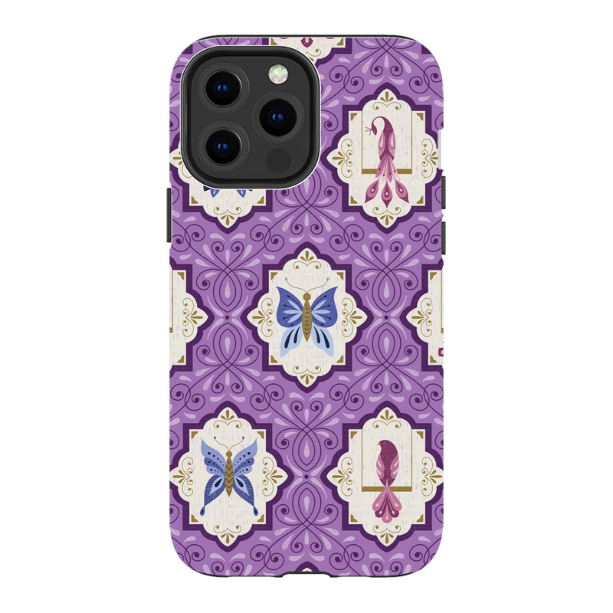 iPhone Tough Case - Wingframes Med Purple By Jenny Zemanek