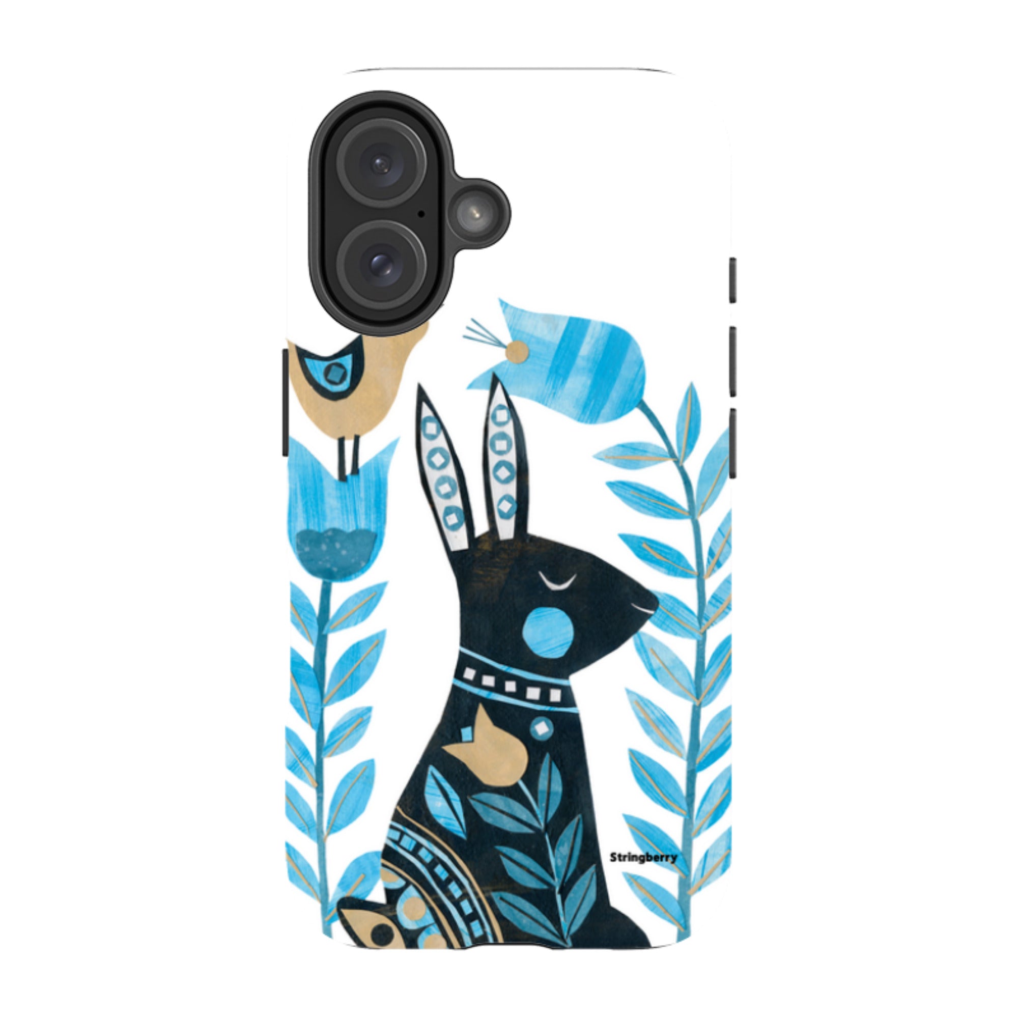 iPhone Tough Case - Folk Rabbit By Tracey English