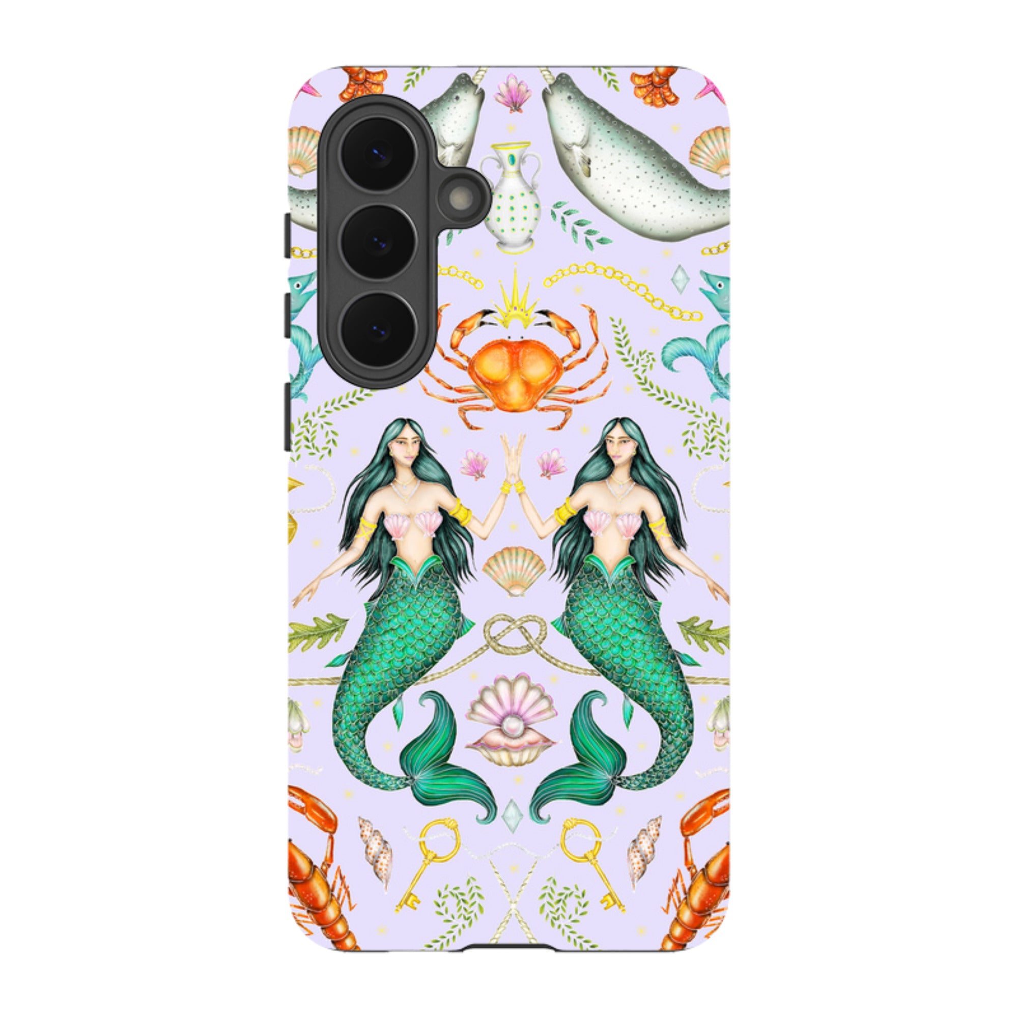 Samsung Tough Case - Tritons Treasure Lilac By Catherine Rowe