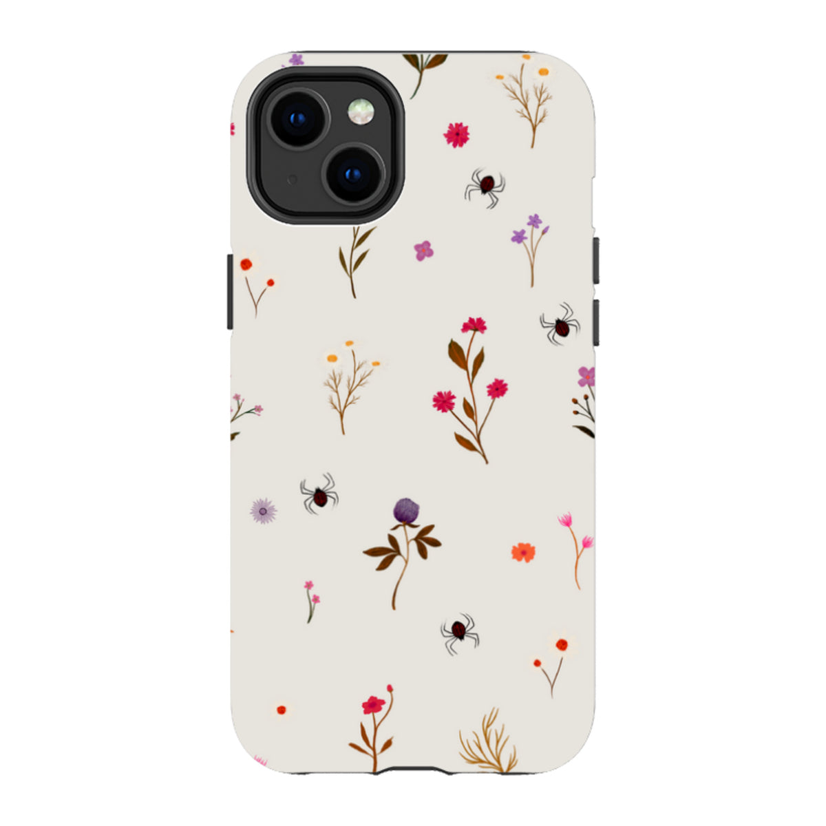iPhone Tough Case - Florals and Spiders - Stone By Katherine Quinn