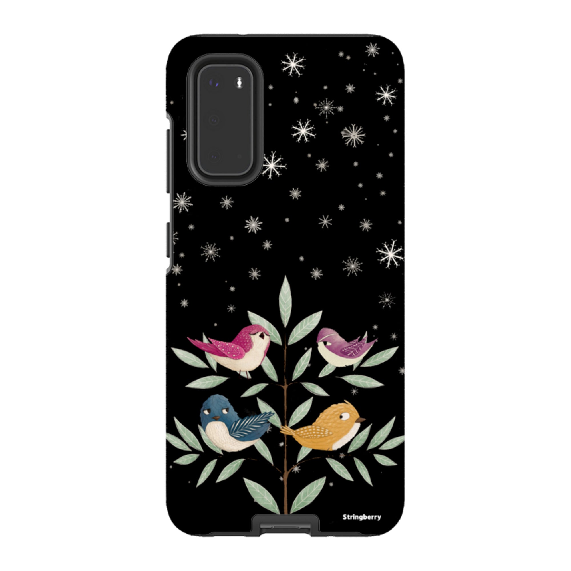 Samsung Tough Case - Garden Birds Black By Maja Lindberg