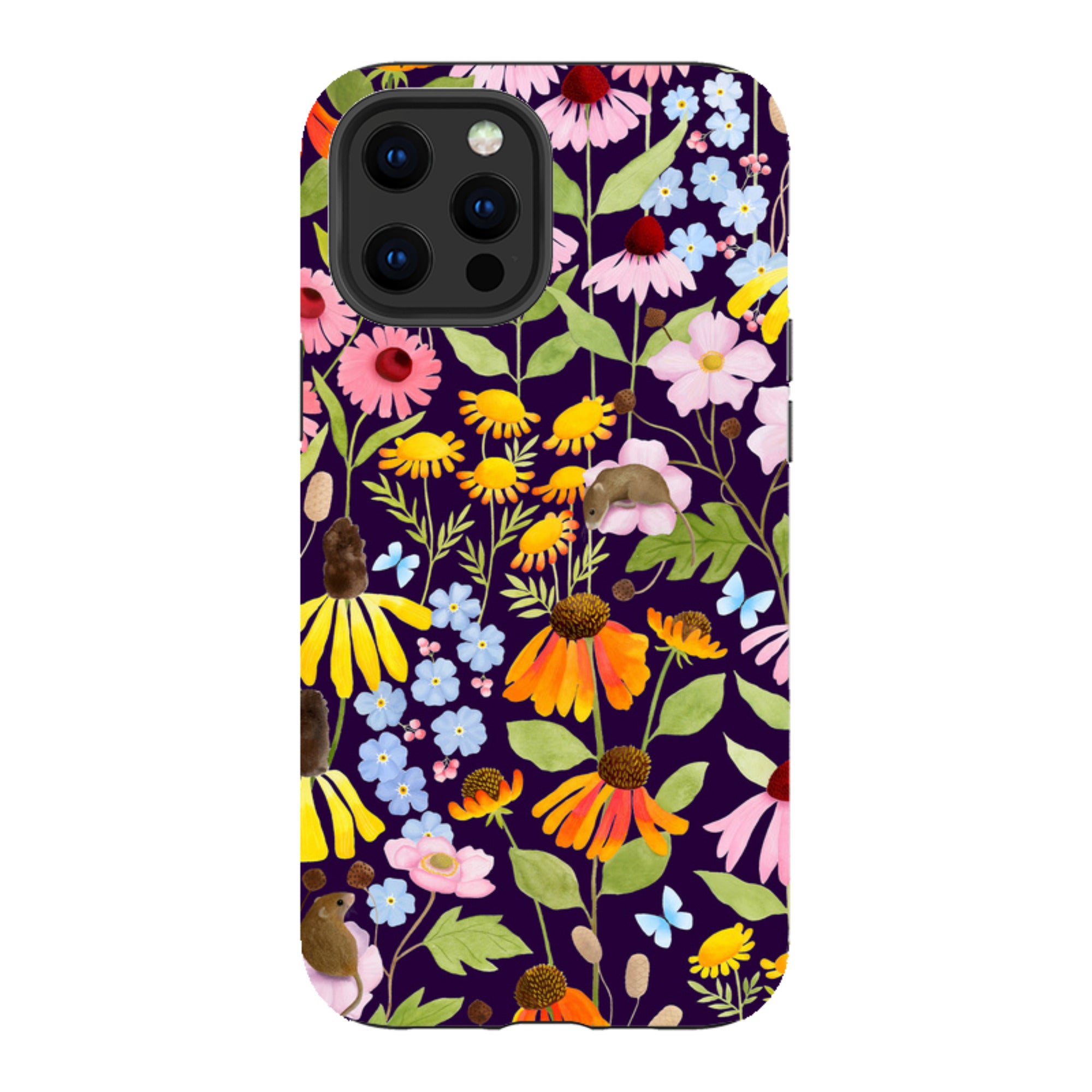 iPhone Tough Case - Mice And Wildflowers By Bex Parkin