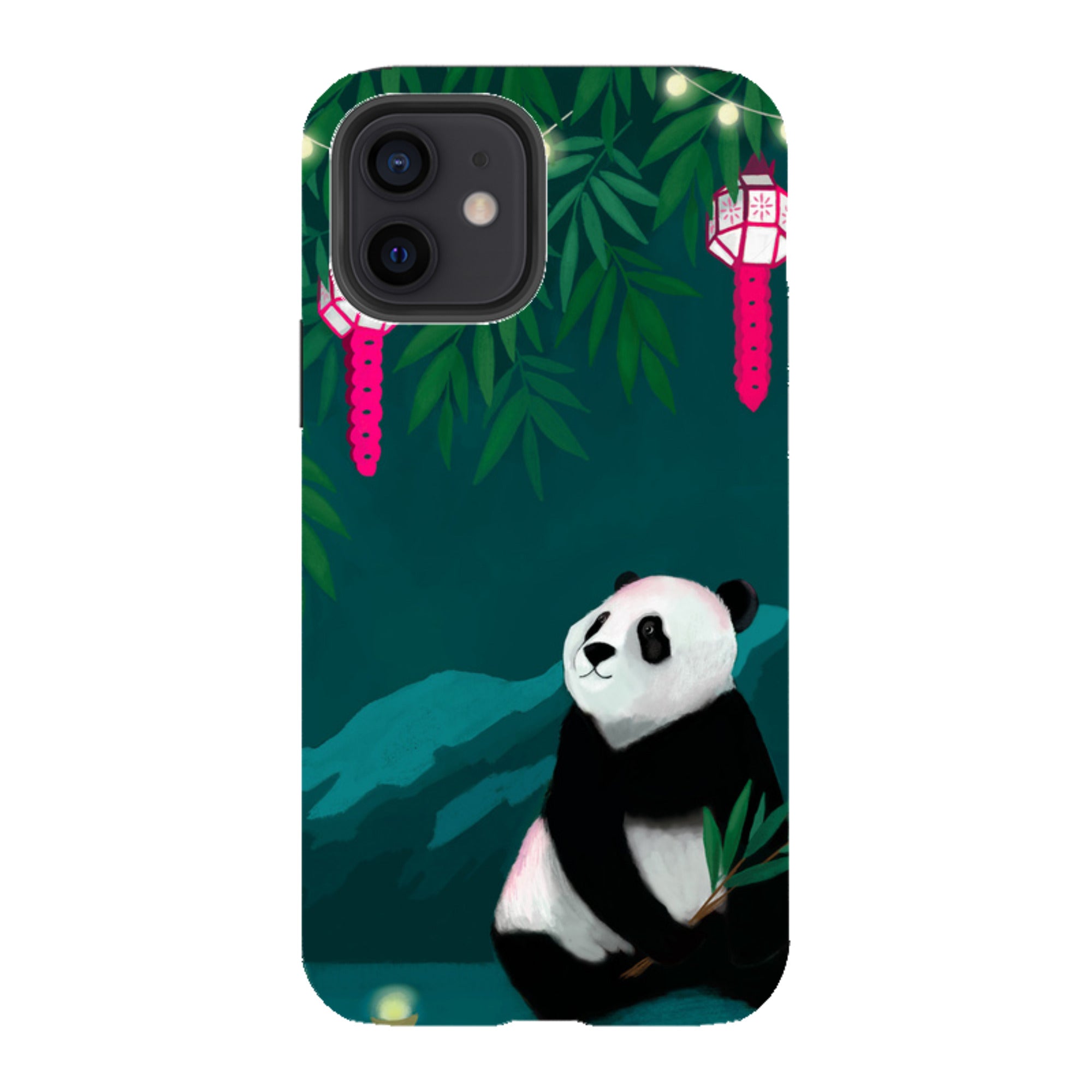 iPhone Tough Case - Panda And Lanterns By Bex Parkin