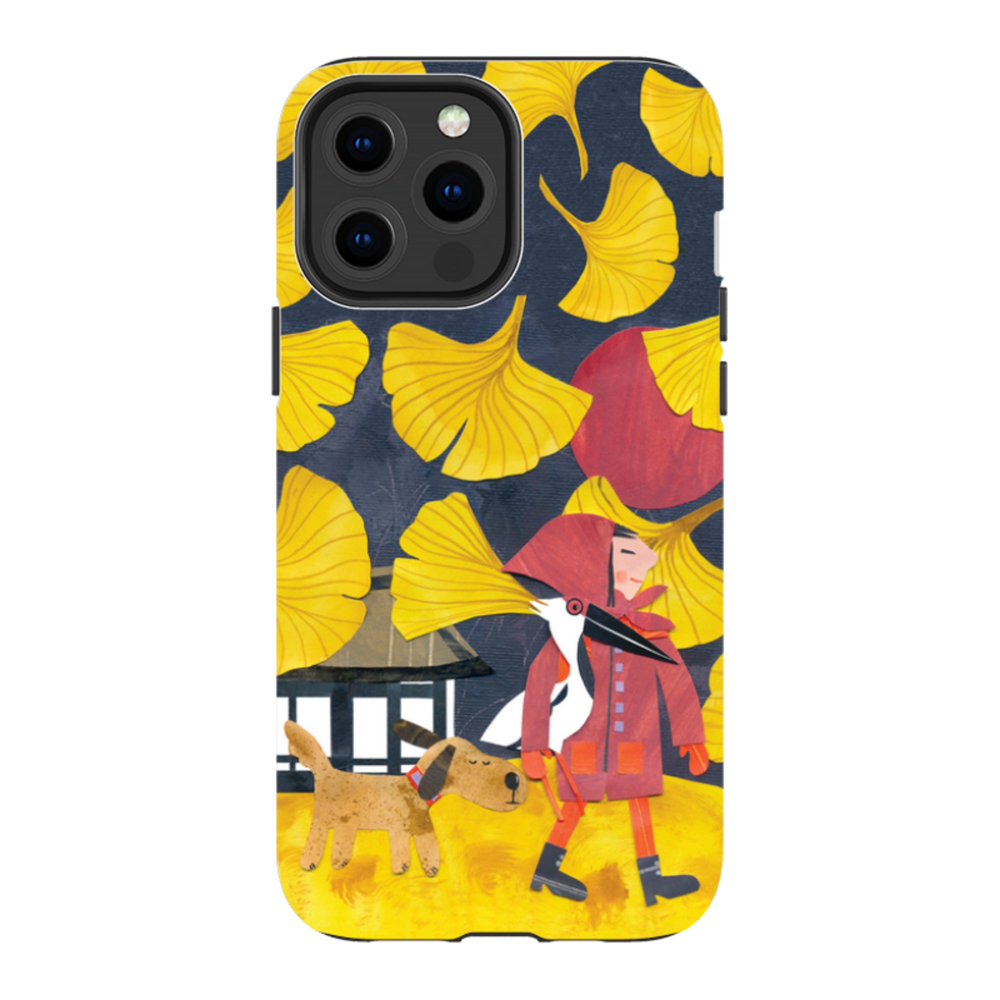 iPhone MagSafe Tough Case - Ginko Leaves By Tracey English