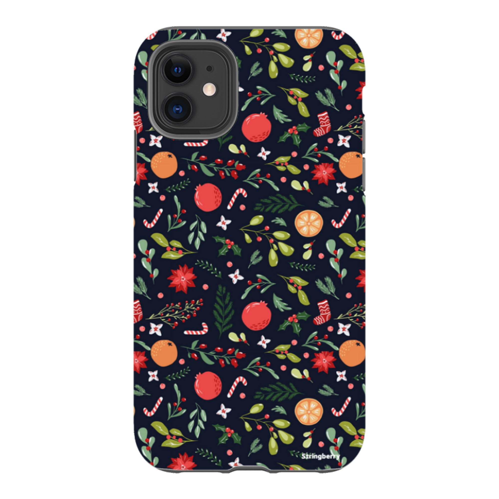 iPhone Tough Case - Oranges and Candy Canes II