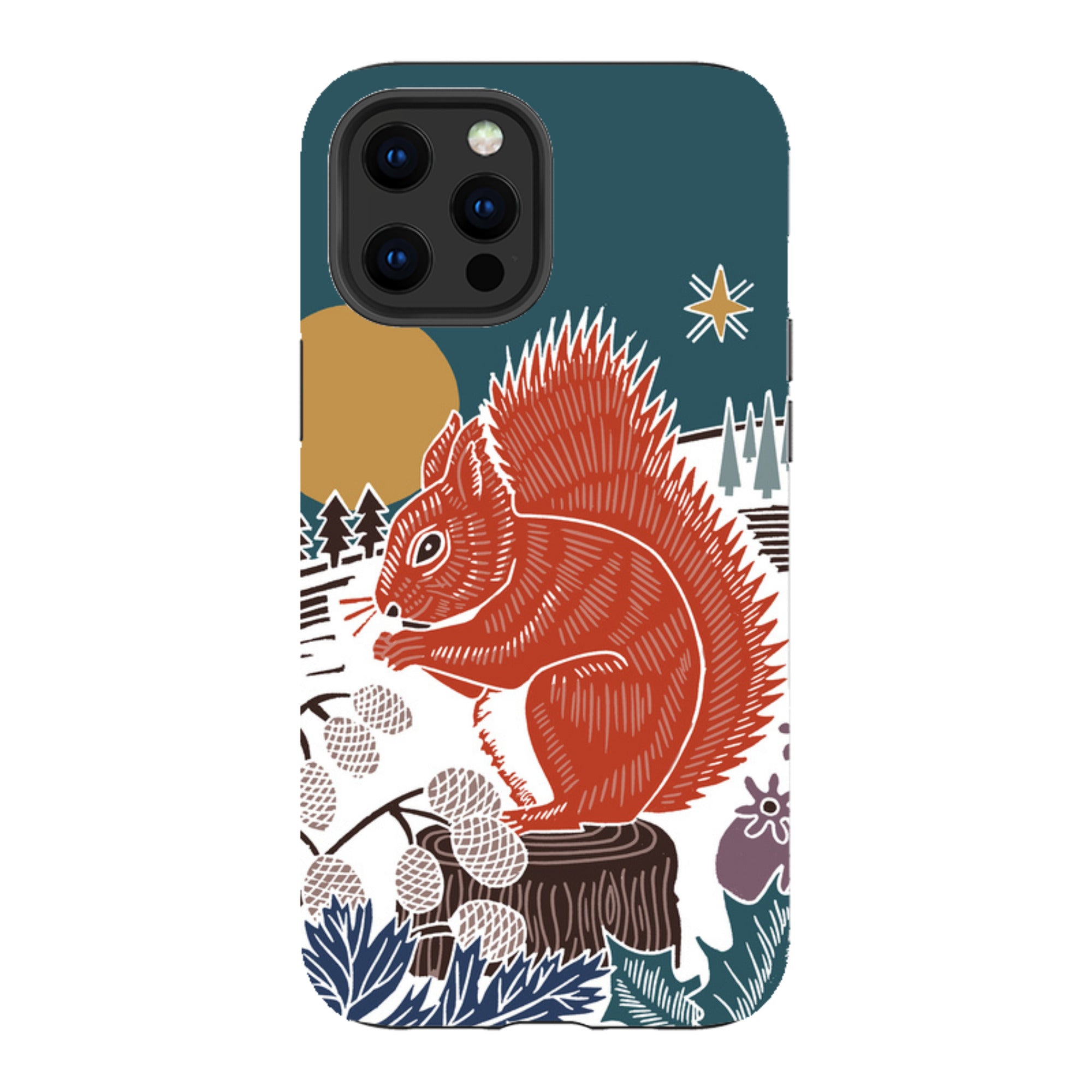 iPhone Tough Case - Winter Squirrel By Kate Heiss