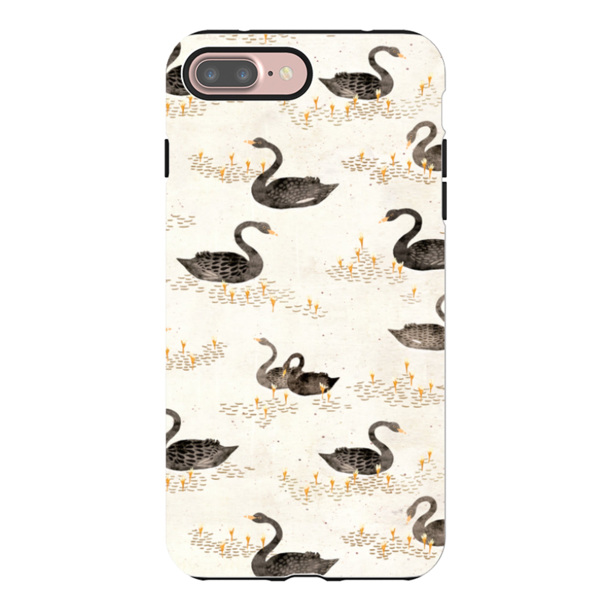 iPhone Tough Case - Swans Cream By Katherine Quinn