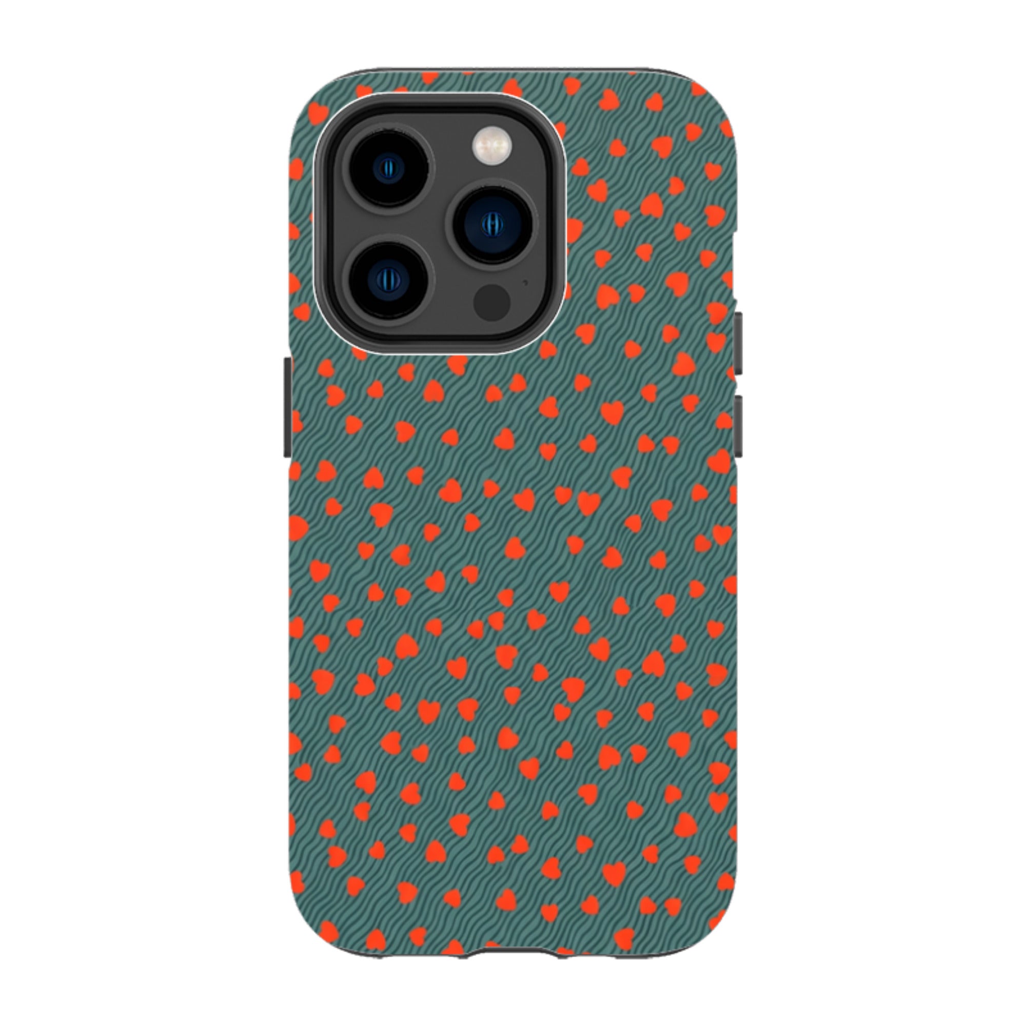 iPhone Tough Case - Red Hearts