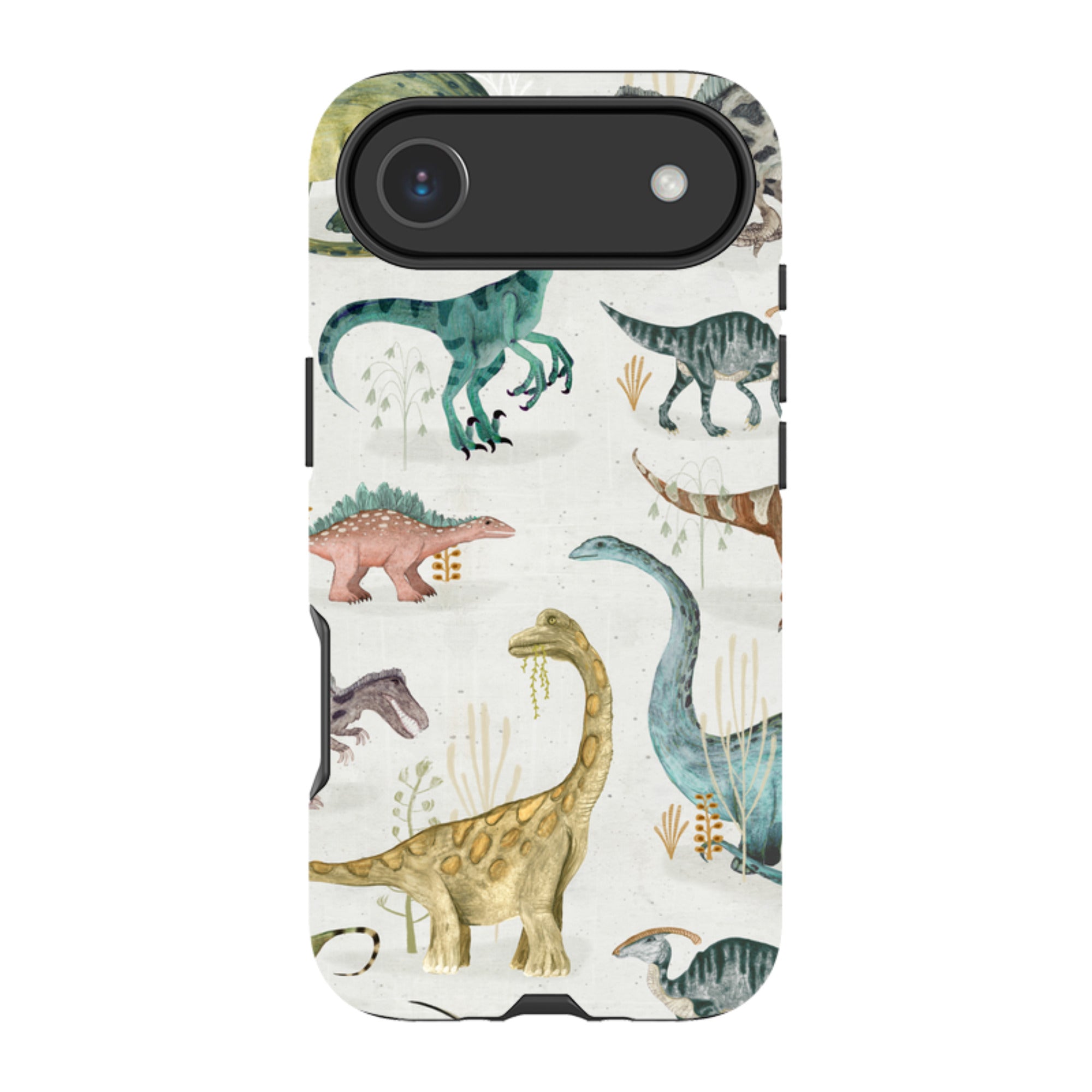iPhone MagSafe Tough Case - Dinosaurs Pastel By Katherine Quinn