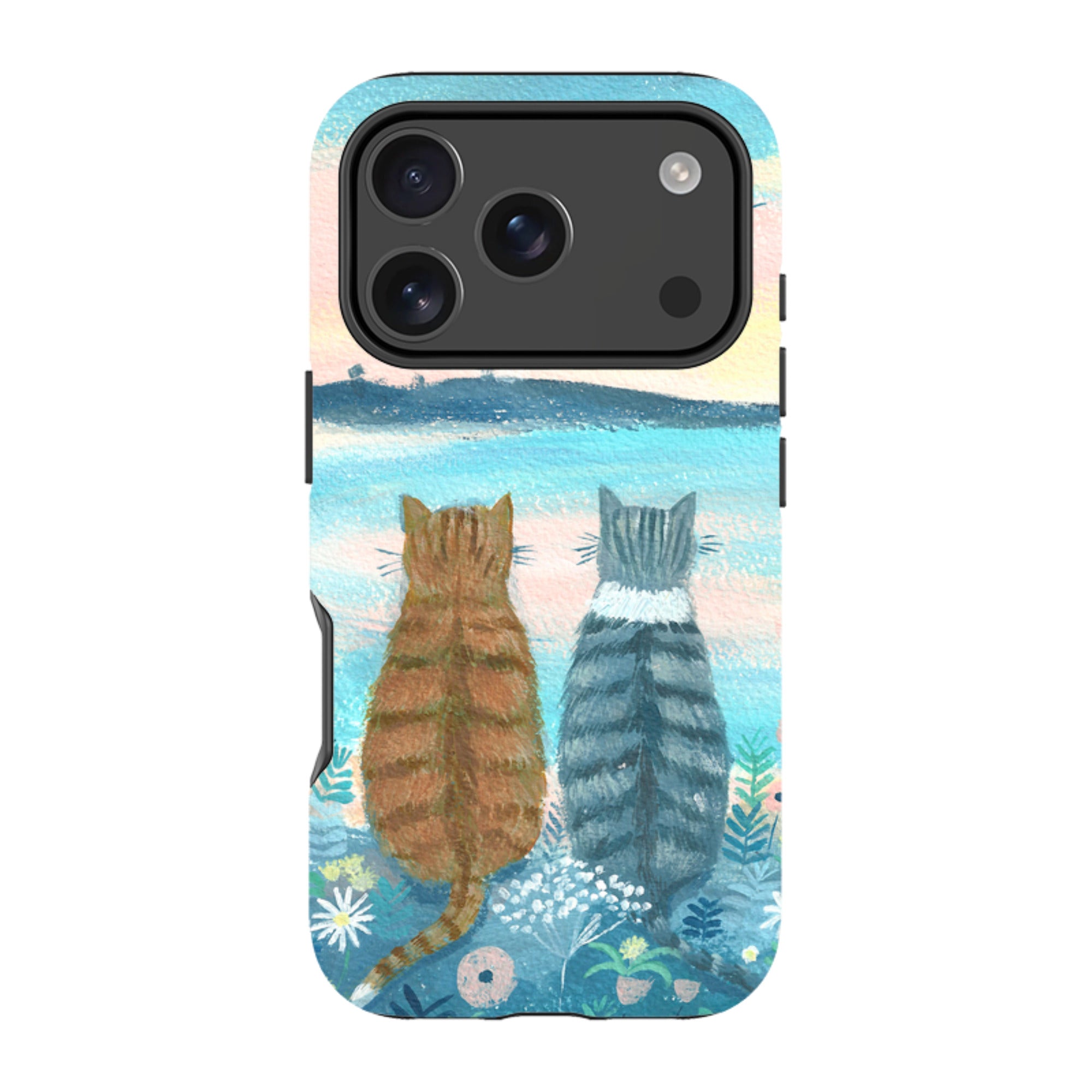 iPhone Tough Case - Sunset Cats 2 By Mary Stubberfield
