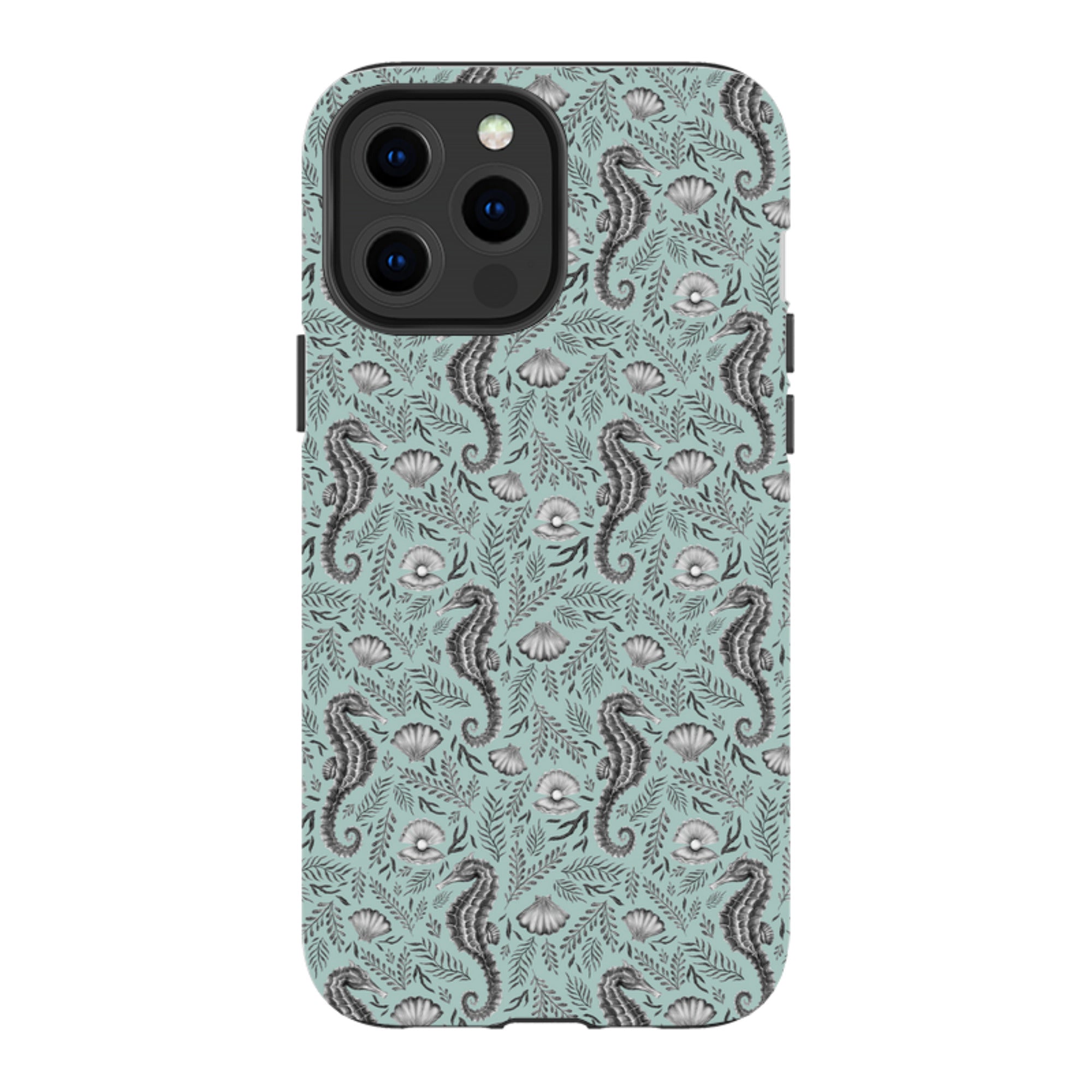iPhone Tough Case - Seahorse Seafoam By Catherine Rowe