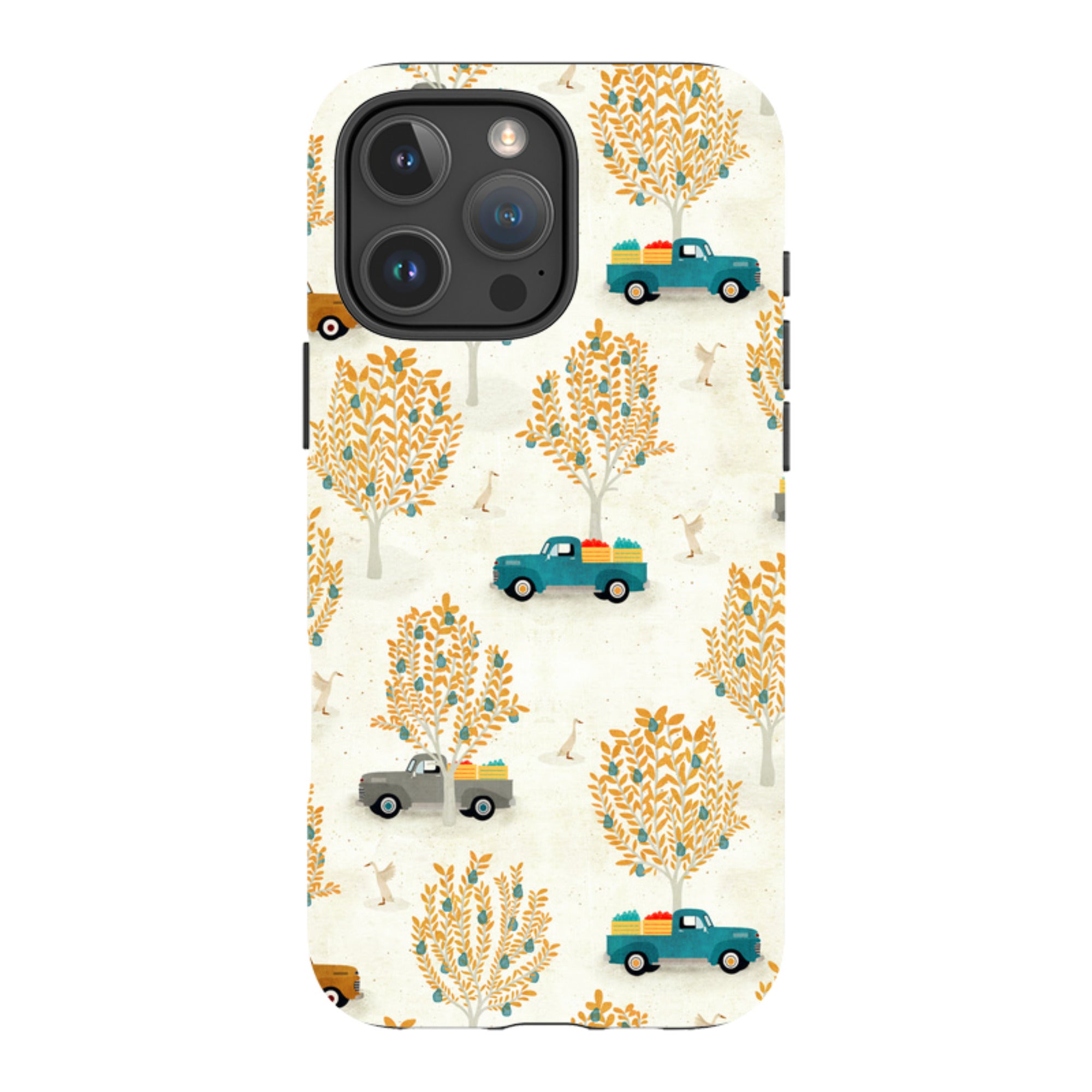 iPhone Tough Case - Pear Trees and Trucks By Katherine Quinn