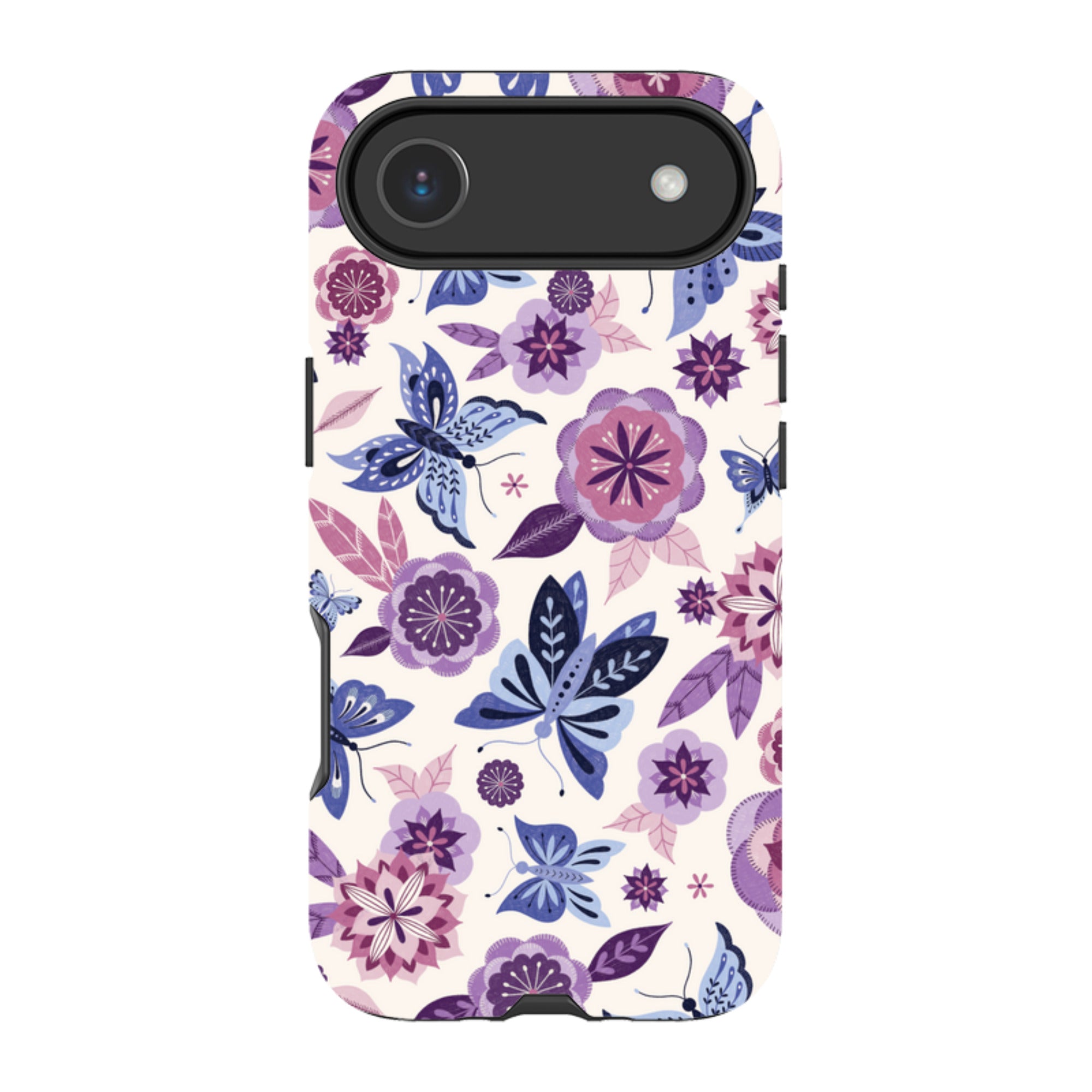 iPhone MagSafe Tough Case -  Butterfly Blooms Ivory By Jenny Zemanek