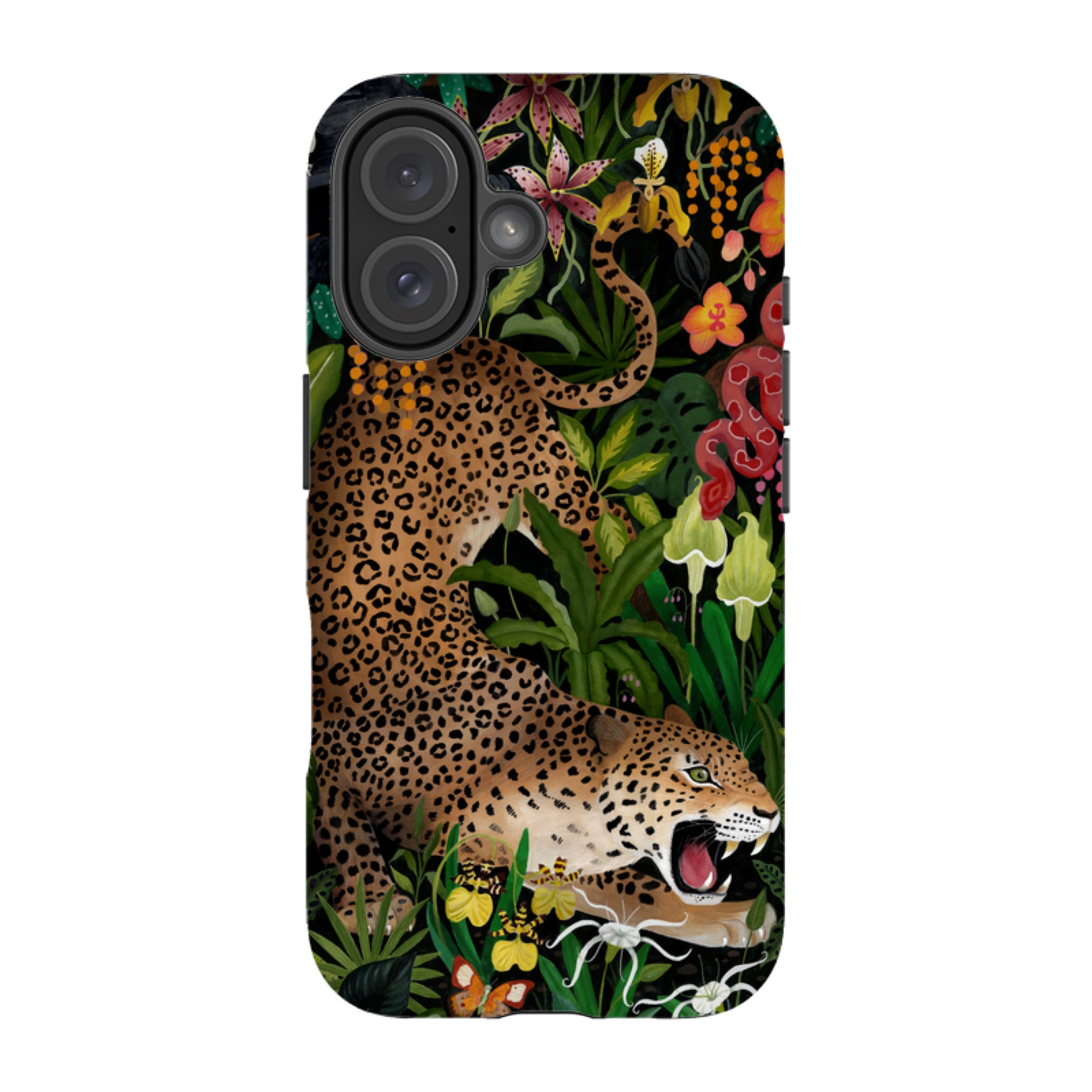 iPhone Tough Case - Roaring Leopard By Bex Parkin