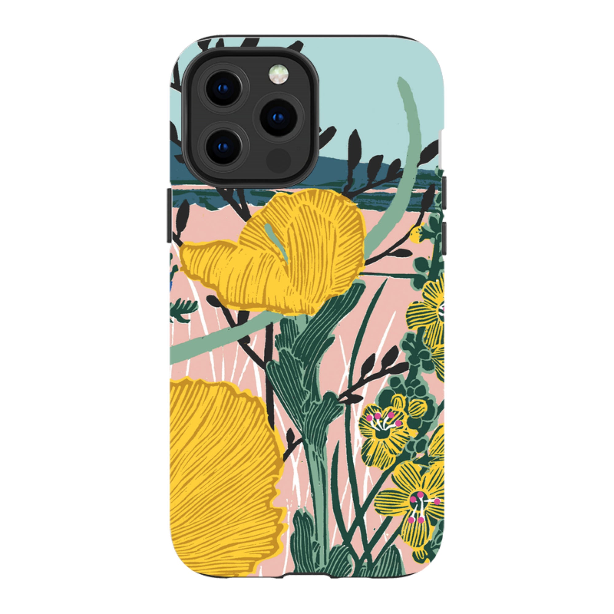 iPhone Tough Case - Yellow Poppies By Kate Heiss