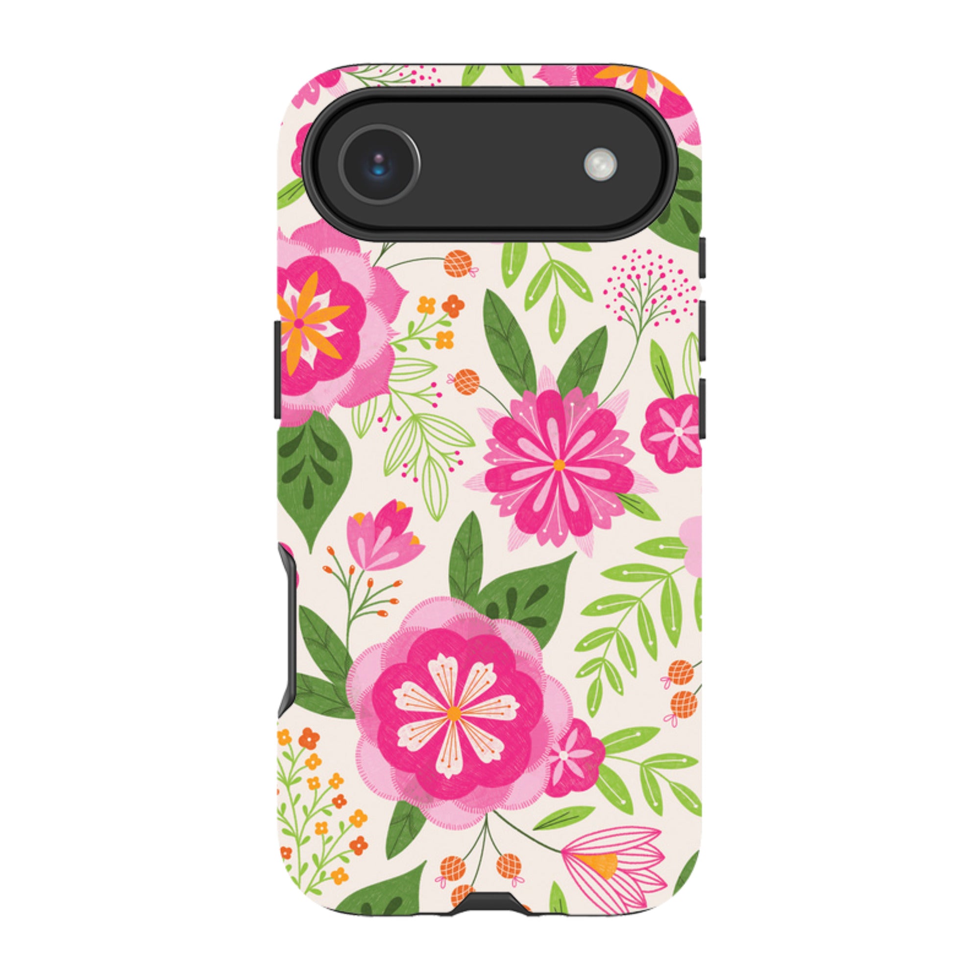 iPhone MagSafe Tough Case -  Big Bold Blooms Ivory By Jenny Zemanek