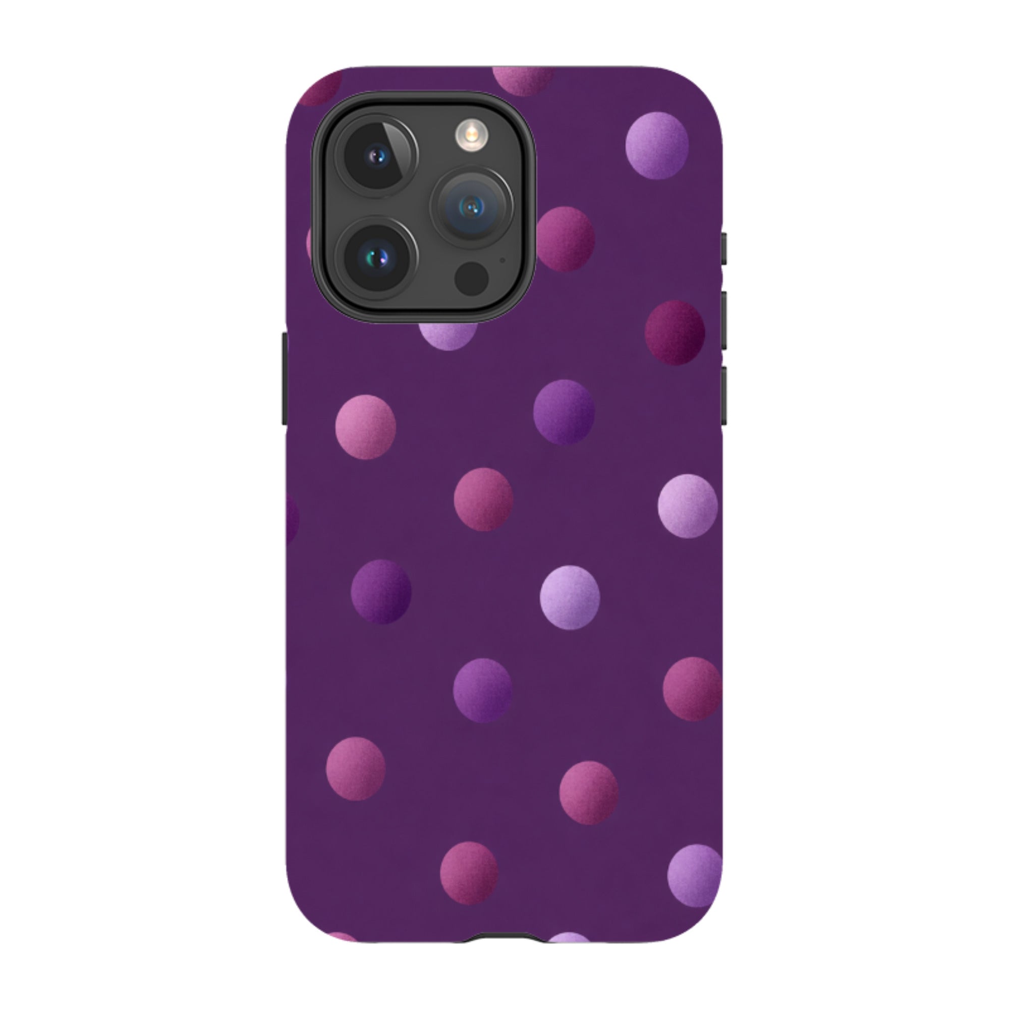 iPhone MagSafe Tough Case - Purple Polka Dot