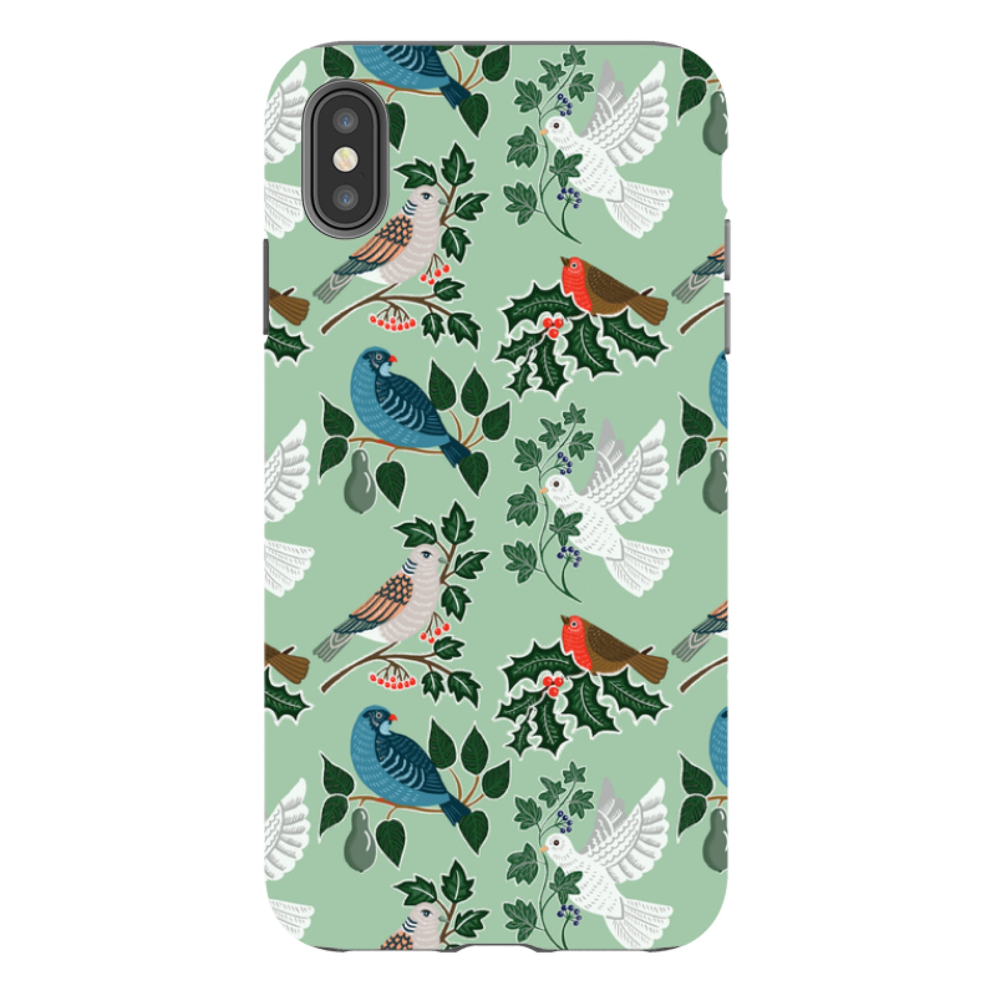 iPhone Tough Case - Winter Birds-1 By kate Heiss