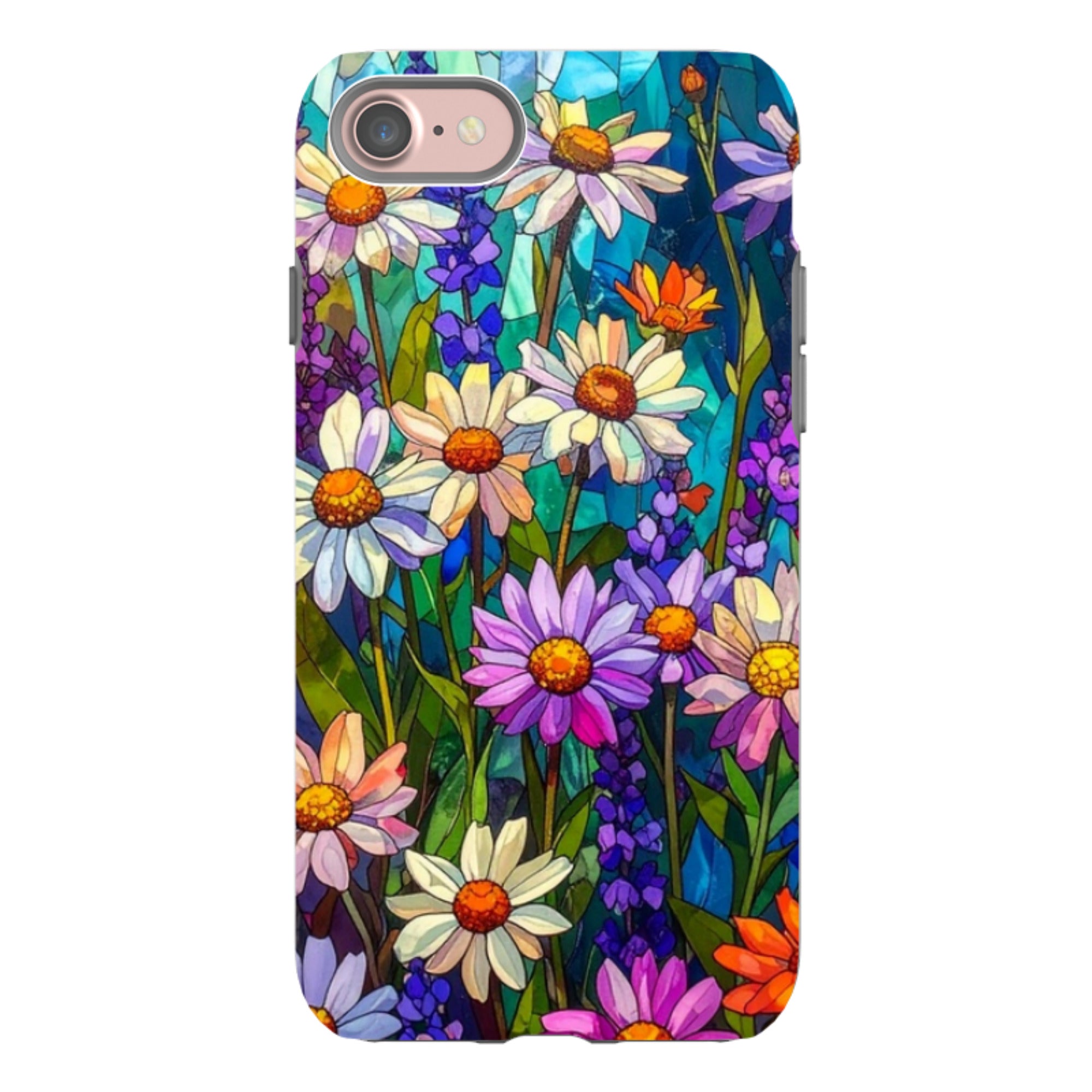 iPhone Tough Case - Purple Daisies