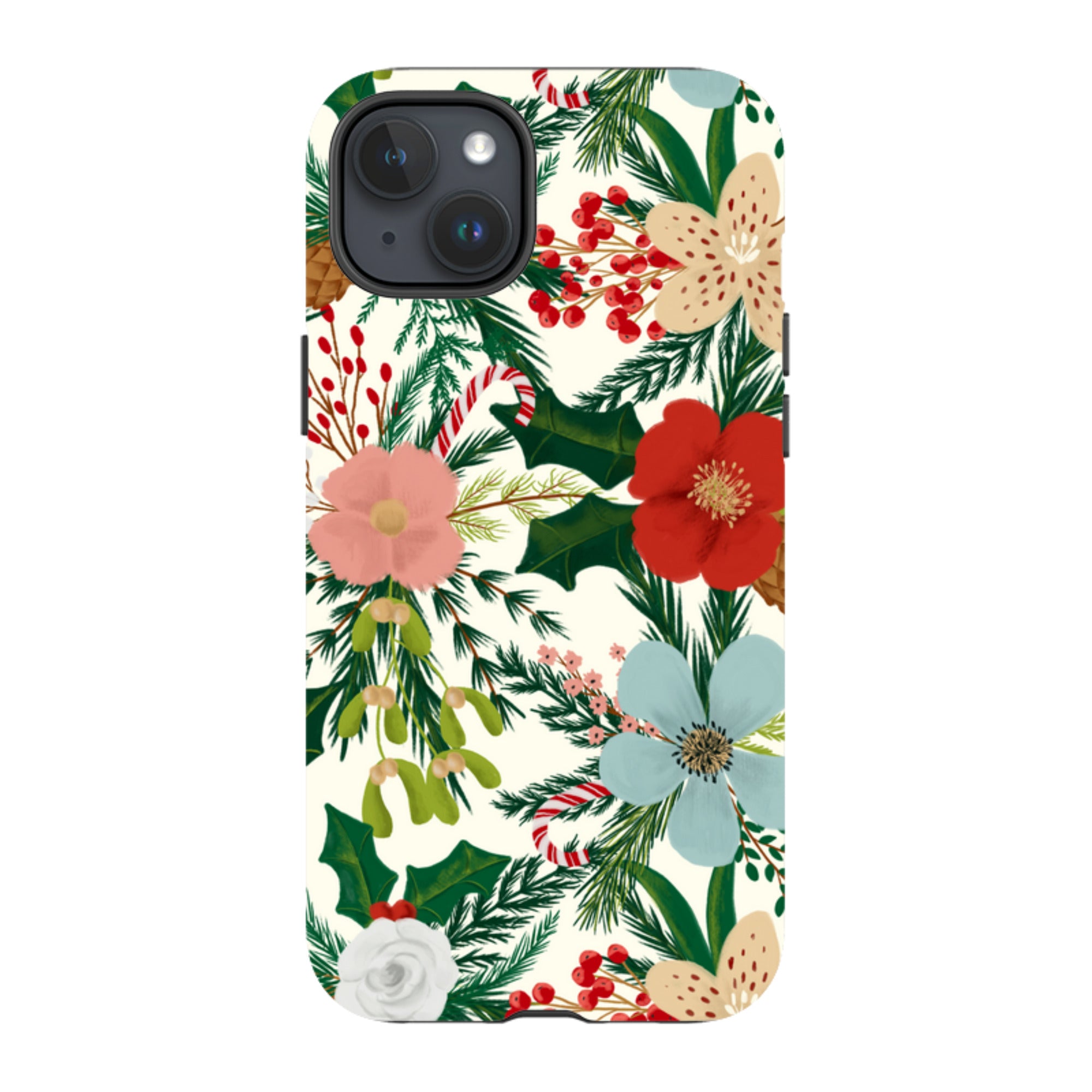 iPhone MagSafe Tough Case - Christmas Florals By Abby Jacobs